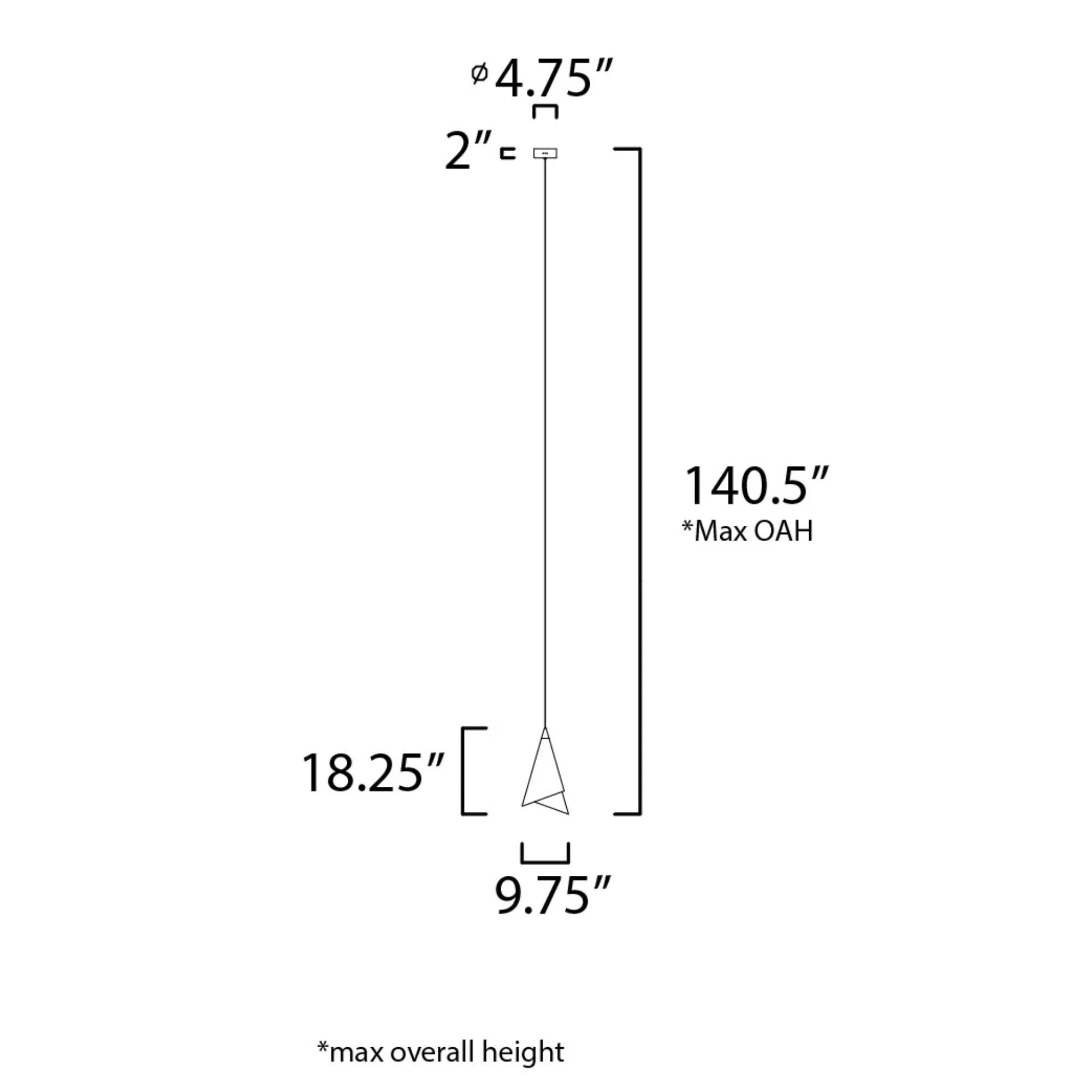 ET2 Lighting - Mermaid 10" LED Mini Cone Pendant, Black & Metallic Gold Finish | Bees Lighting