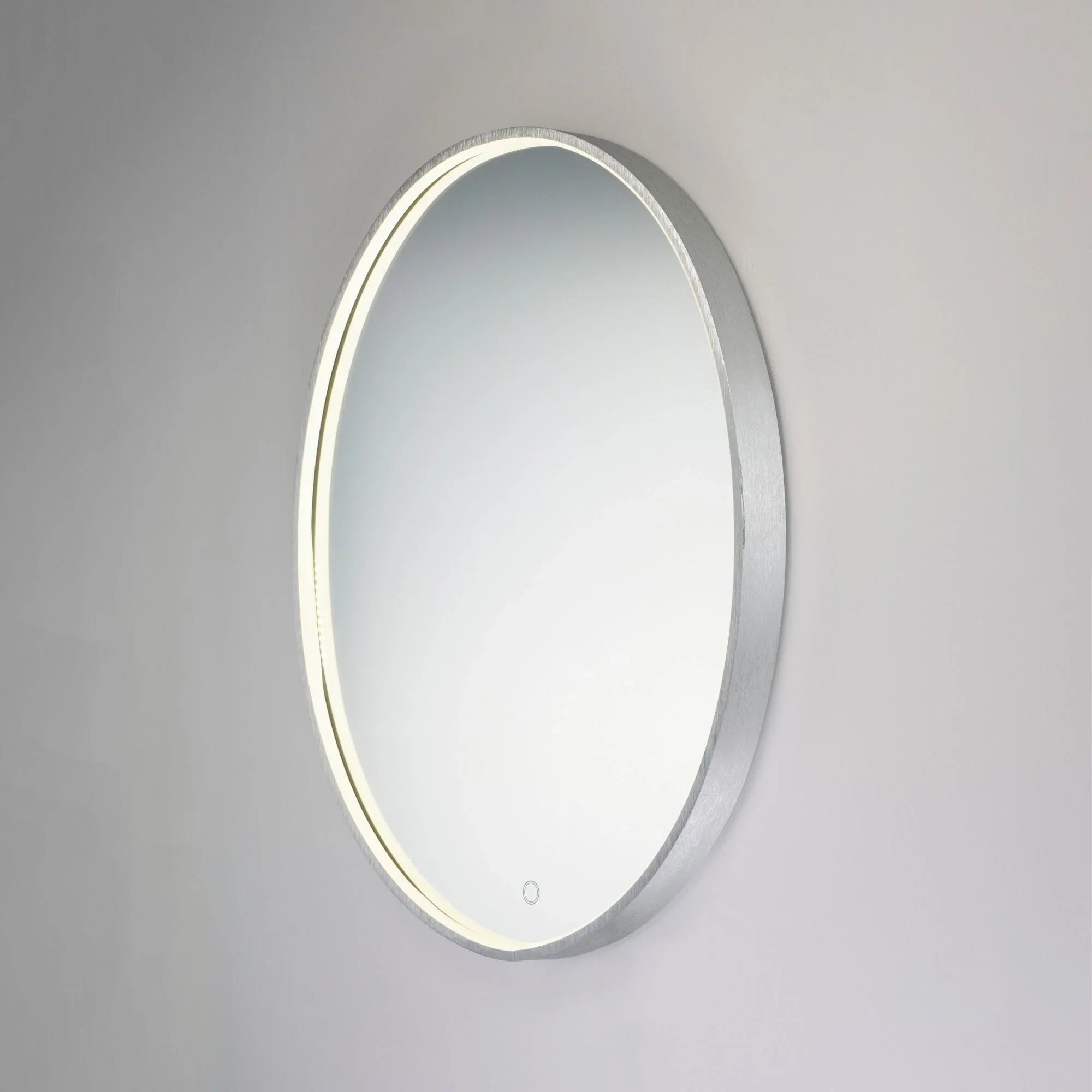 ET2 Lighting - 24" x 30" Oval LED Mirror, Brushed Aluminum Finish | Bees Lighting