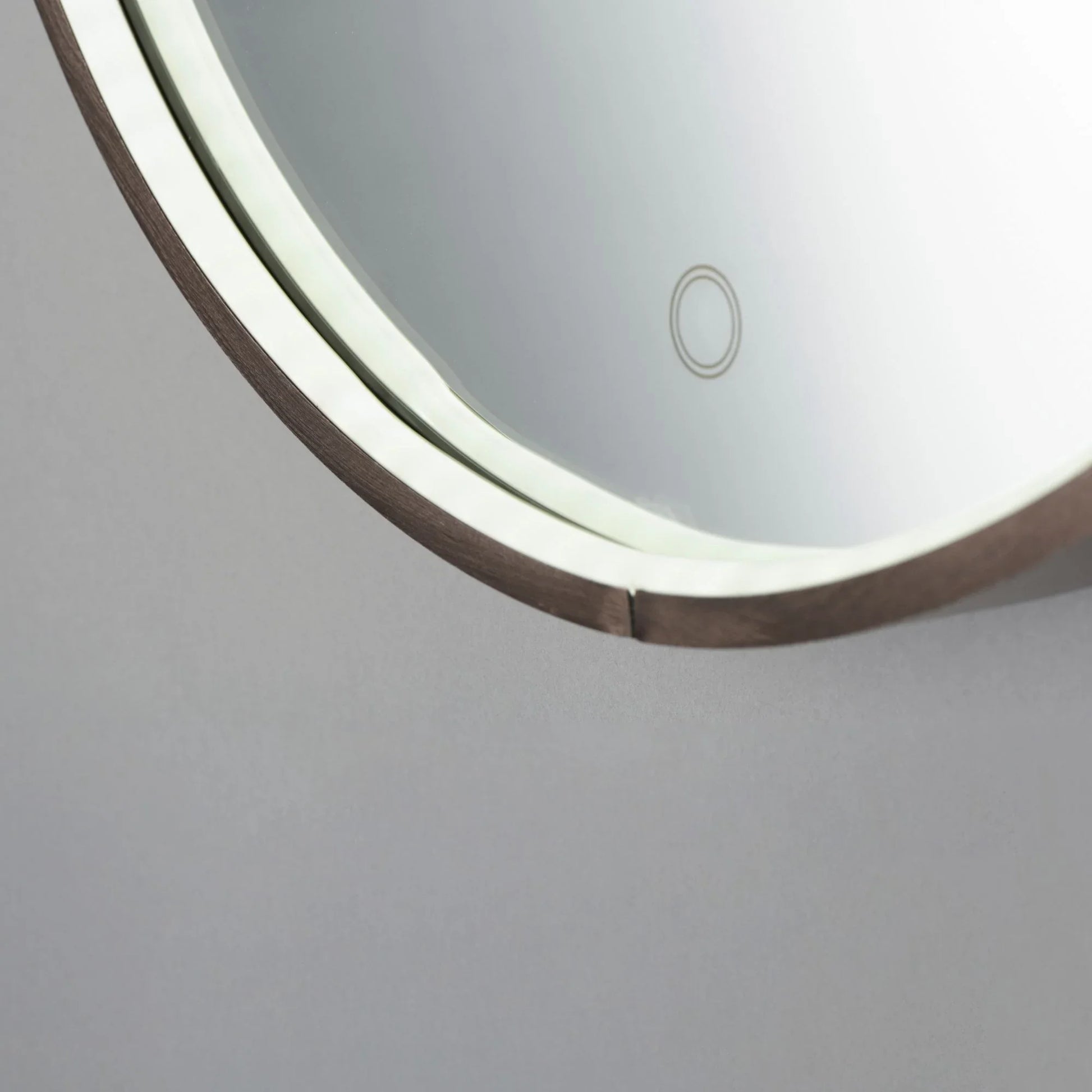 ET2 Lighting - 24" x 30" Oval LED Mirror, Anodized Bronze Finish | Bees Lighting