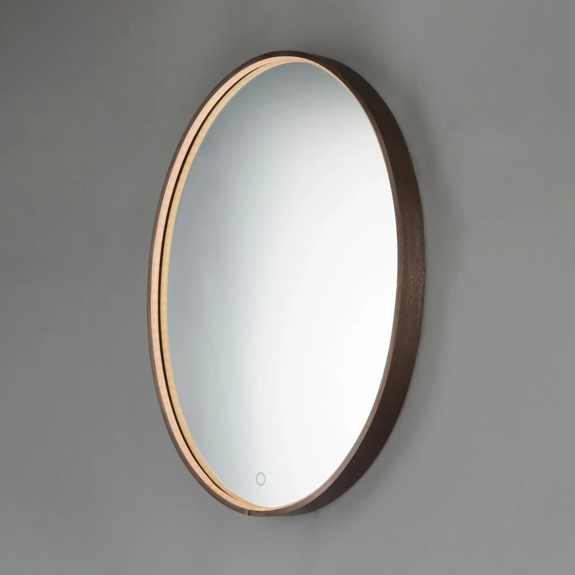 ET2 Lighting - 24" x 30" Oval LED Mirror, Anodized Bronze Finish | Bees Lighting