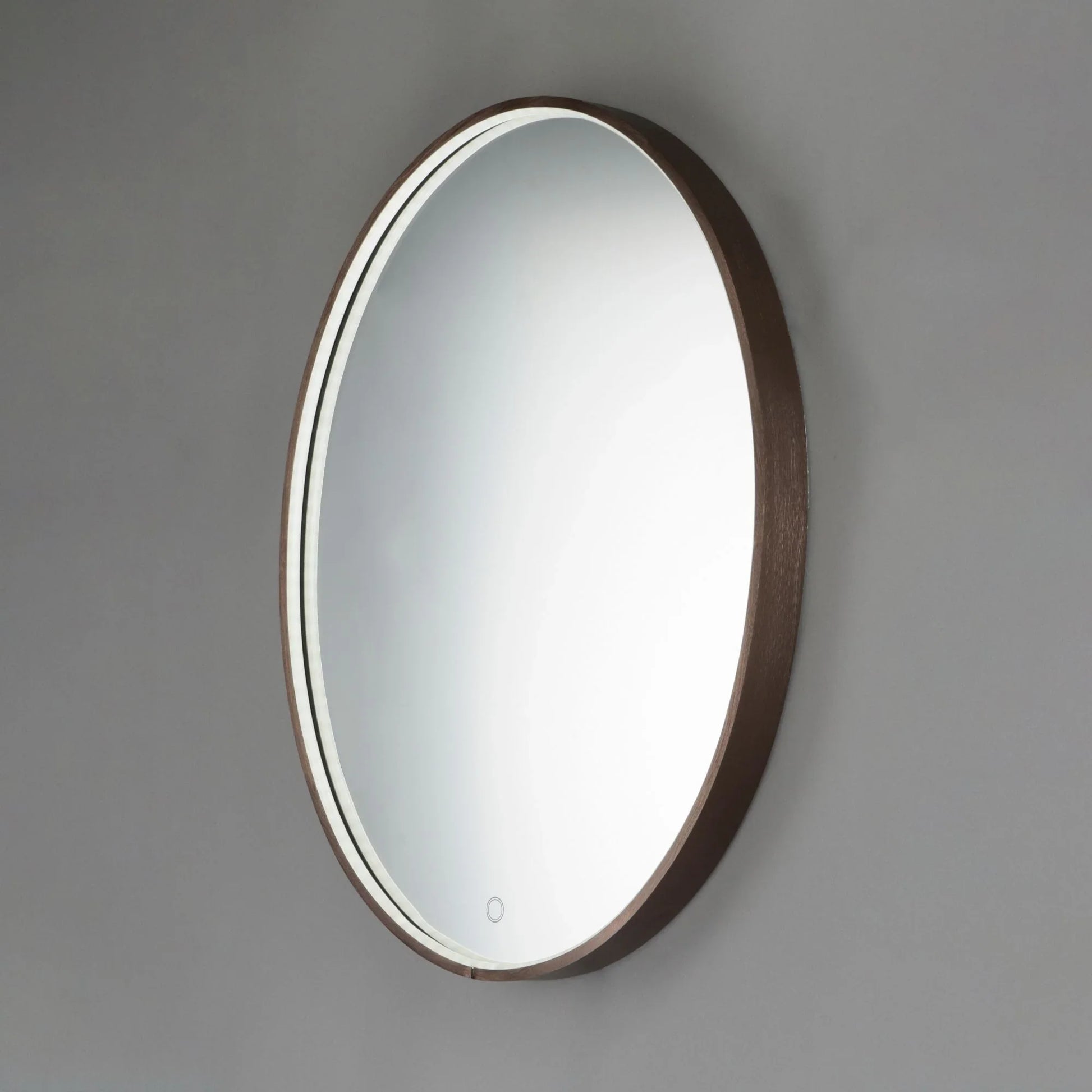 ET2 Lighting - 24" x 30" Oval LED Mirror, Anodized Bronze Finish | Bees Lighting