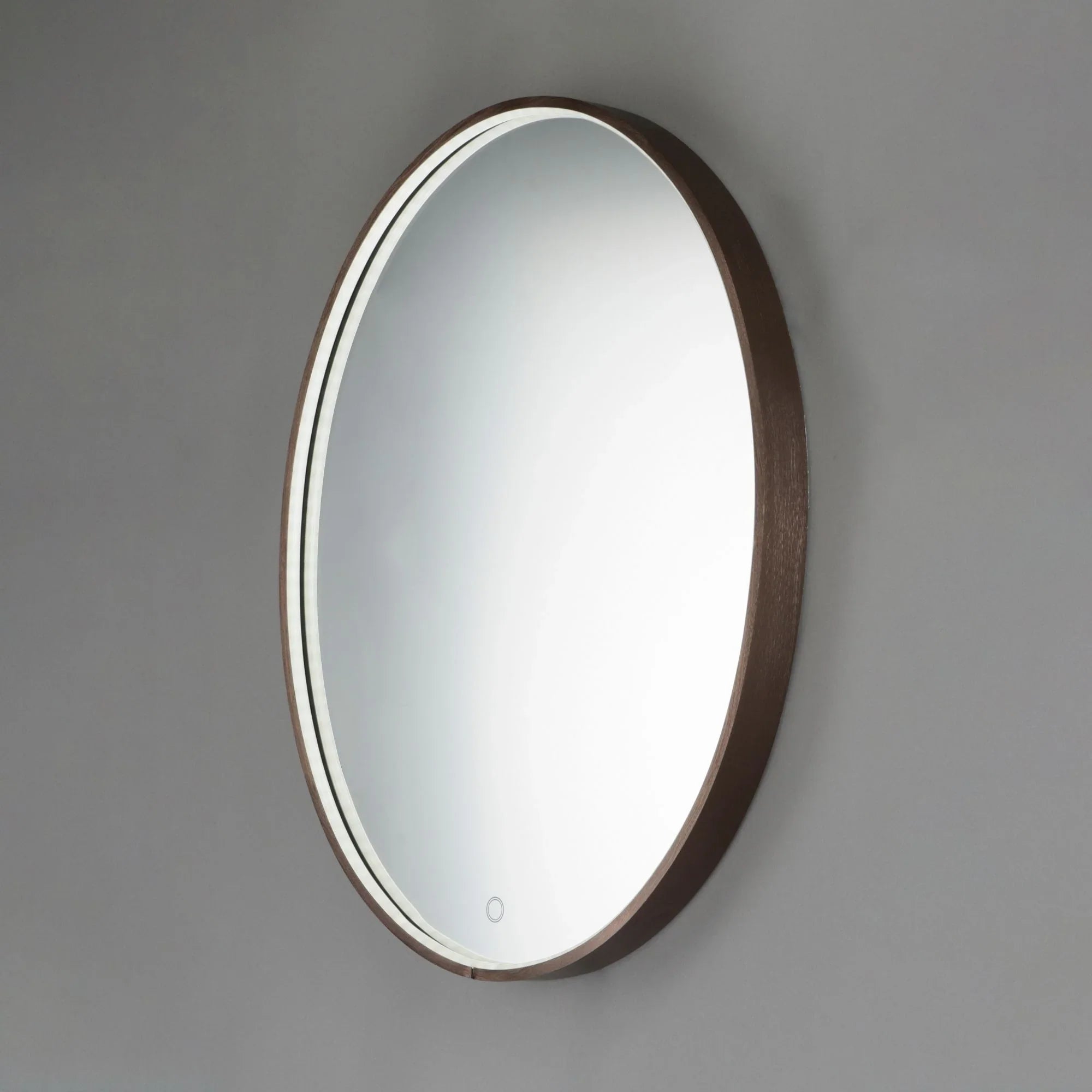ET2 Lighting - 24" x 30" Oval LED Mirror, Anodized Bronze Finish | Bees Lighting