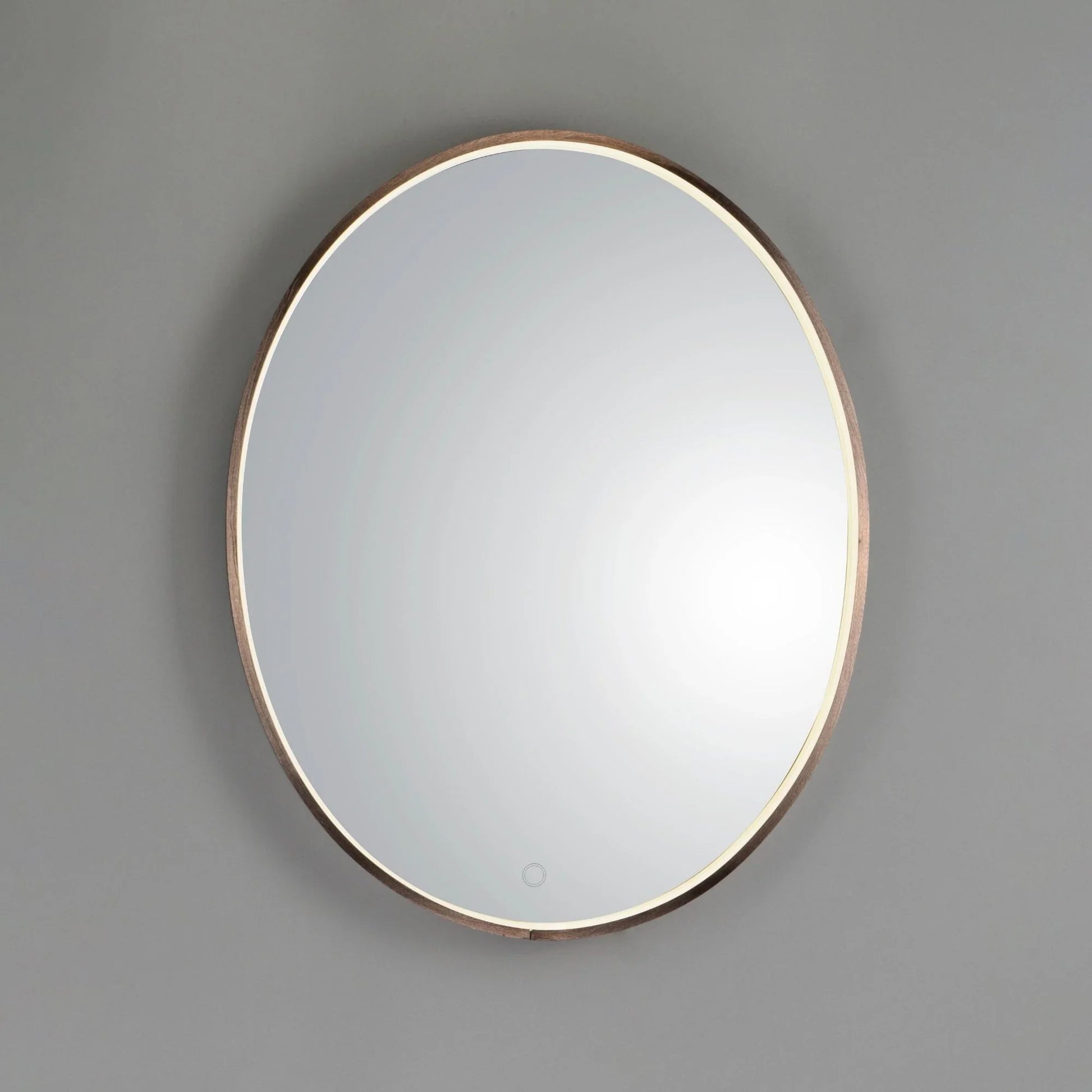 ET2 Lighting - 24" x 30" Oval LED Mirror, Anodized Bronze Finish | Bees Lighting