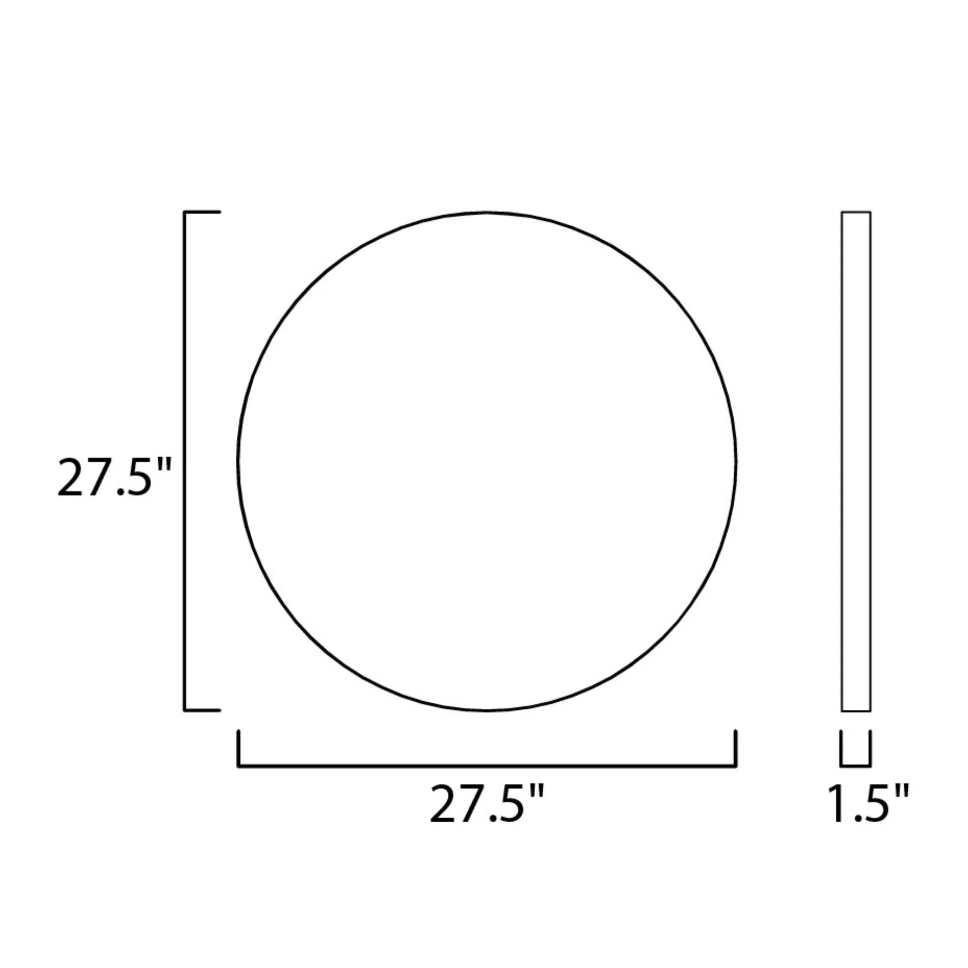 ET2 Lighting - 27.5" Round LED Mirror, Anodized Bronze Finish | Bees Lighting