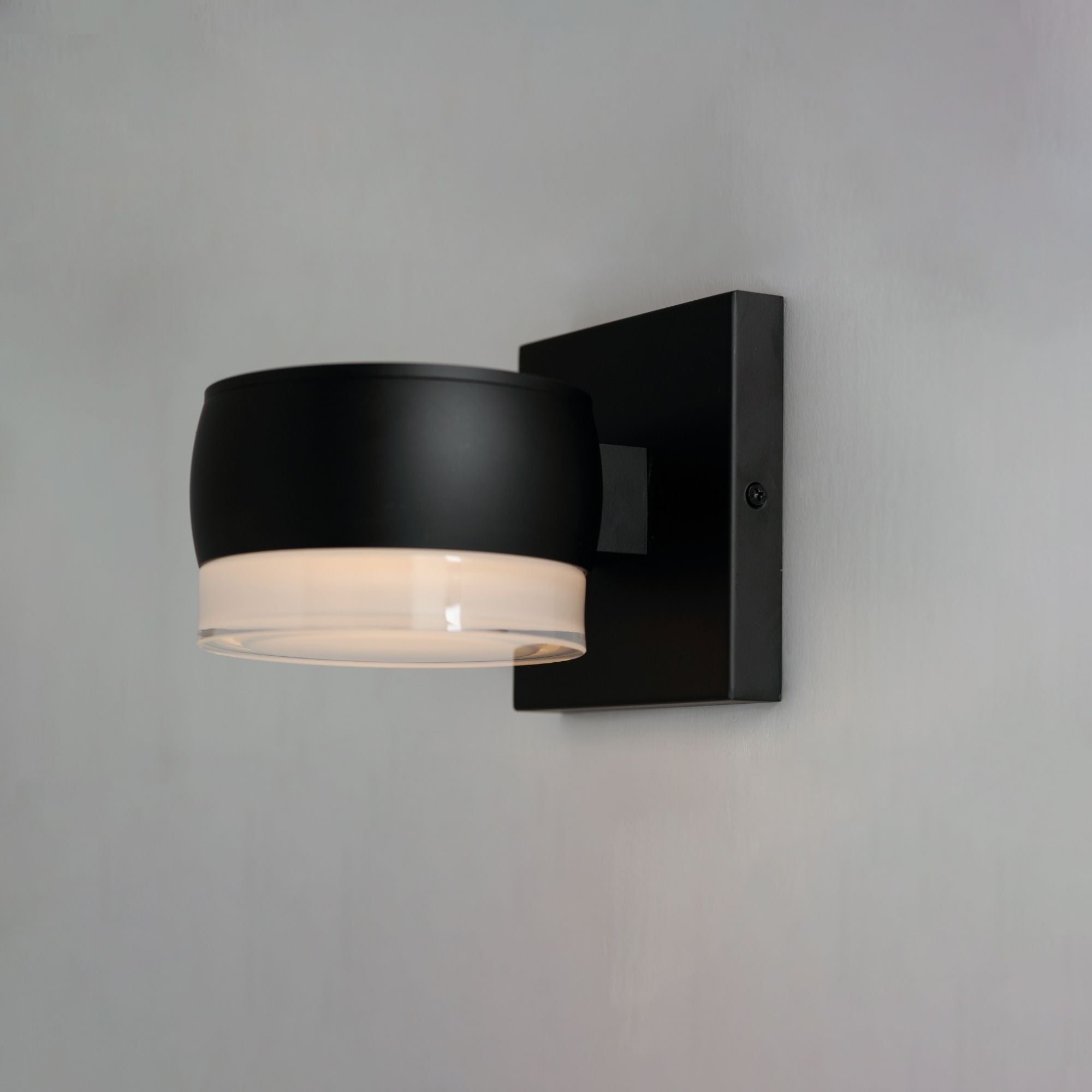 Modular 5" Can LED Outdoor Wall Sconce, Black Finish