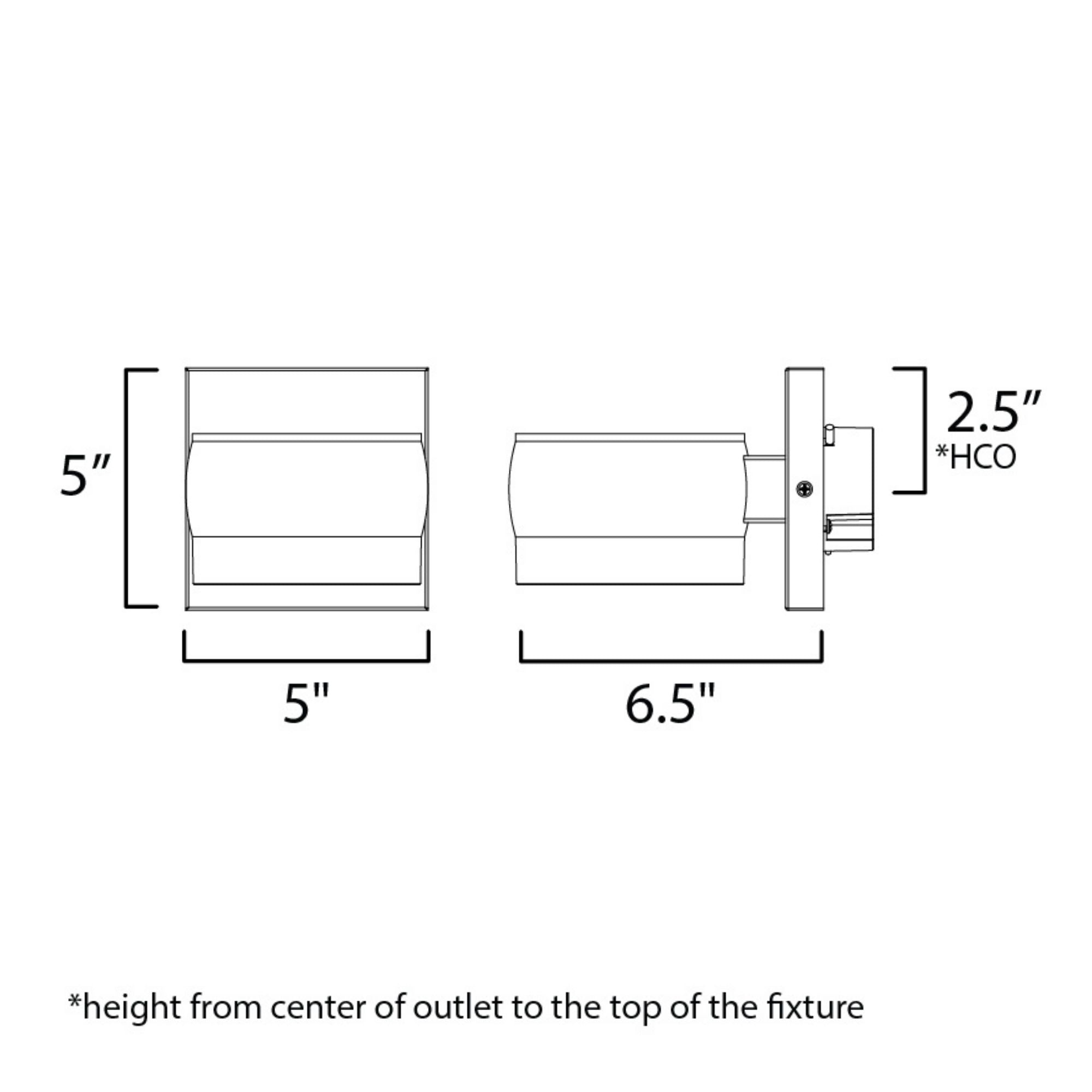 Modular 5" Can LED Outdoor Wall Sconce, Black Finish