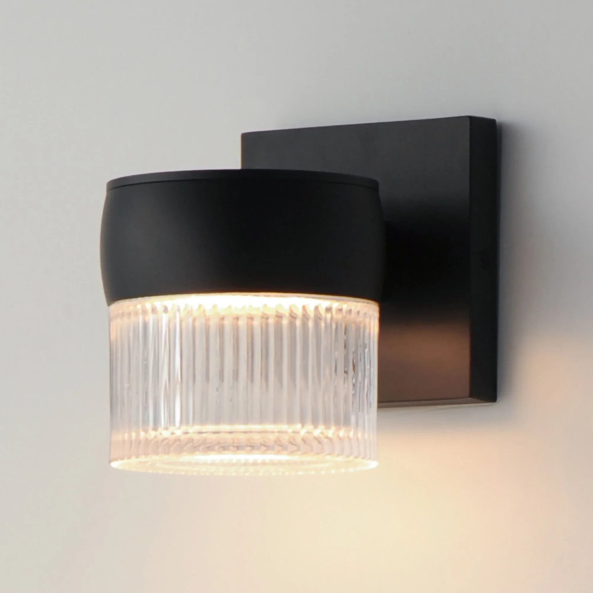 Modular 6" LED Outdoor Wall Sconce, Black Finish