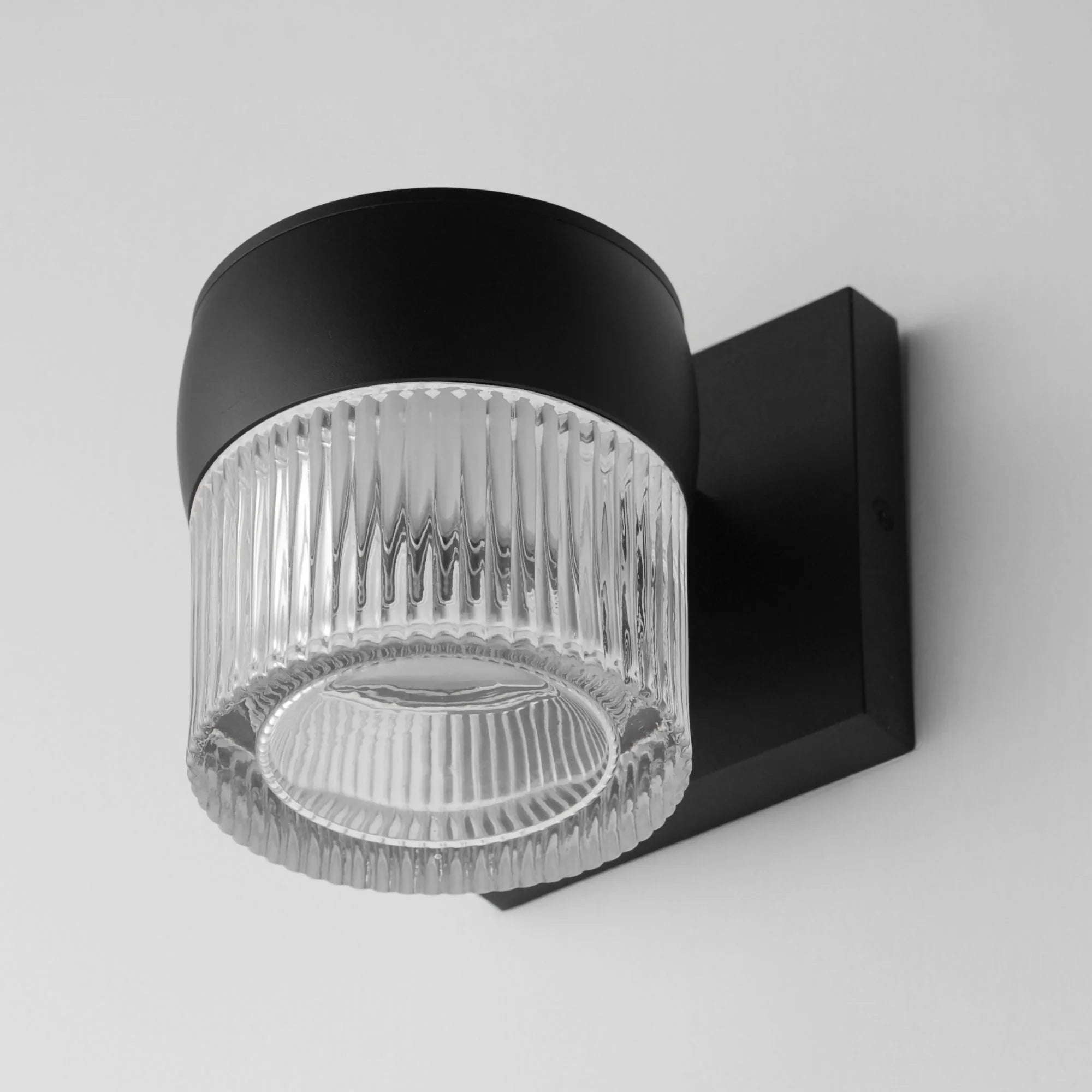 Modular 6" LED Outdoor Wall Sconce, Black Finish