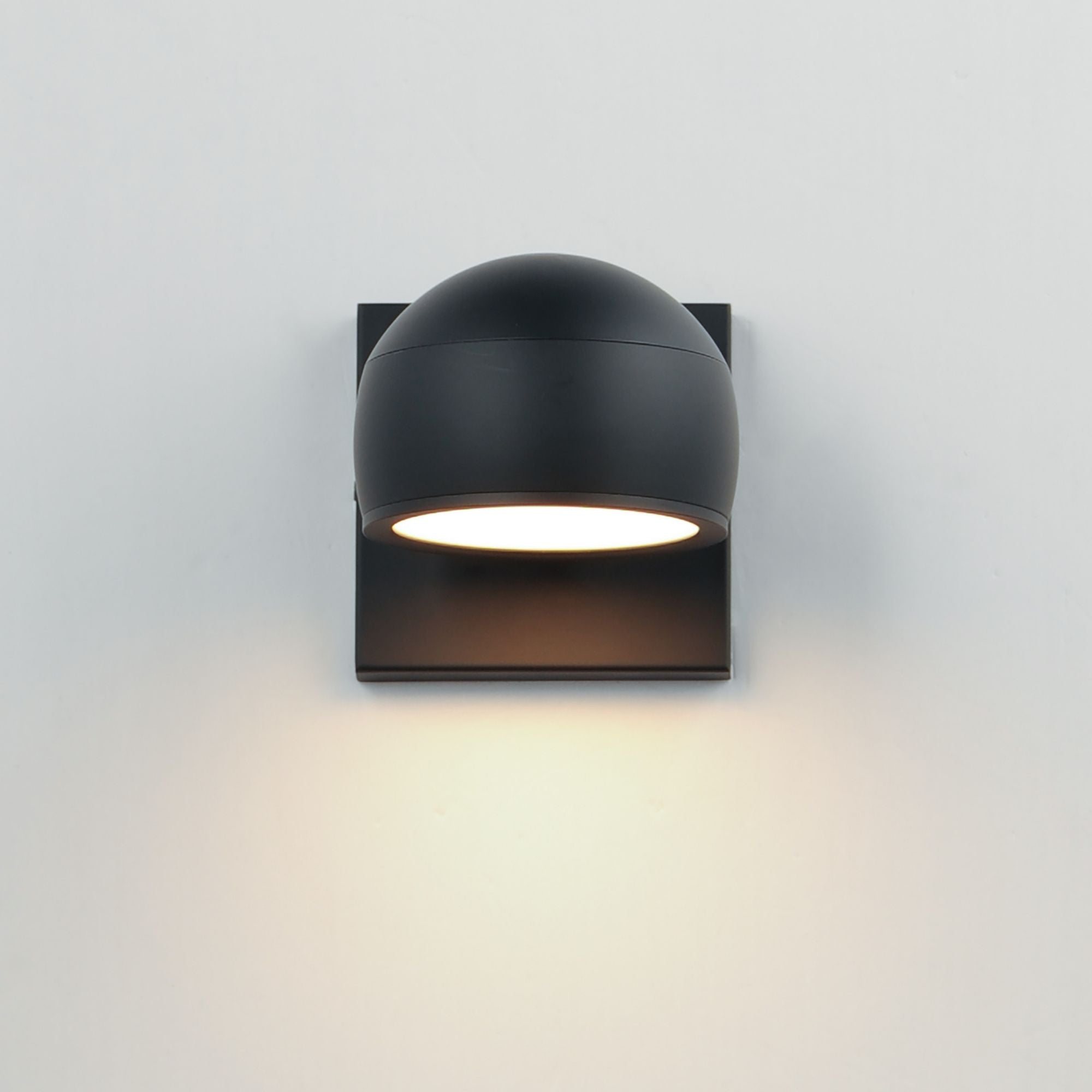 Modular 5" Dome LED Outdoor Wall Sconce, Black Finish