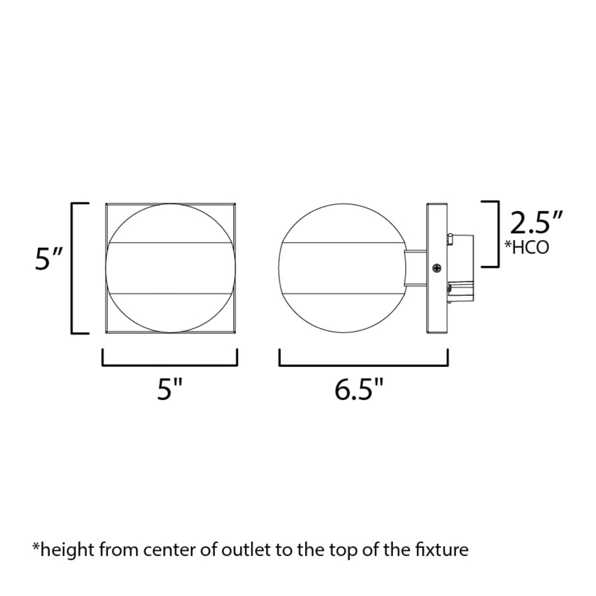 ET2 Lighting - Modular 5" Globe LED Outdoor Wall Sconce, Black Finish | Bees Lighting
