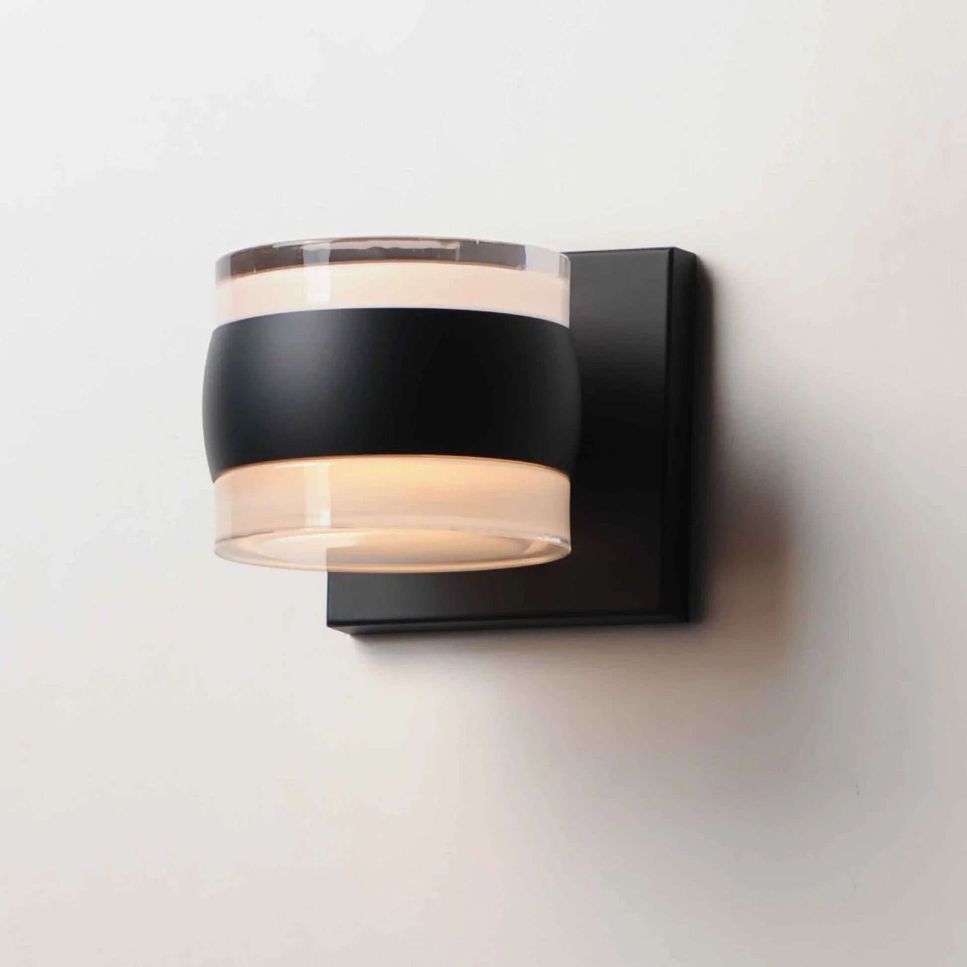 ET2 Lighting - Modular 5" Can 2-Light LED Outdoor Wall Sconce, Black Finish | Bees Lighting