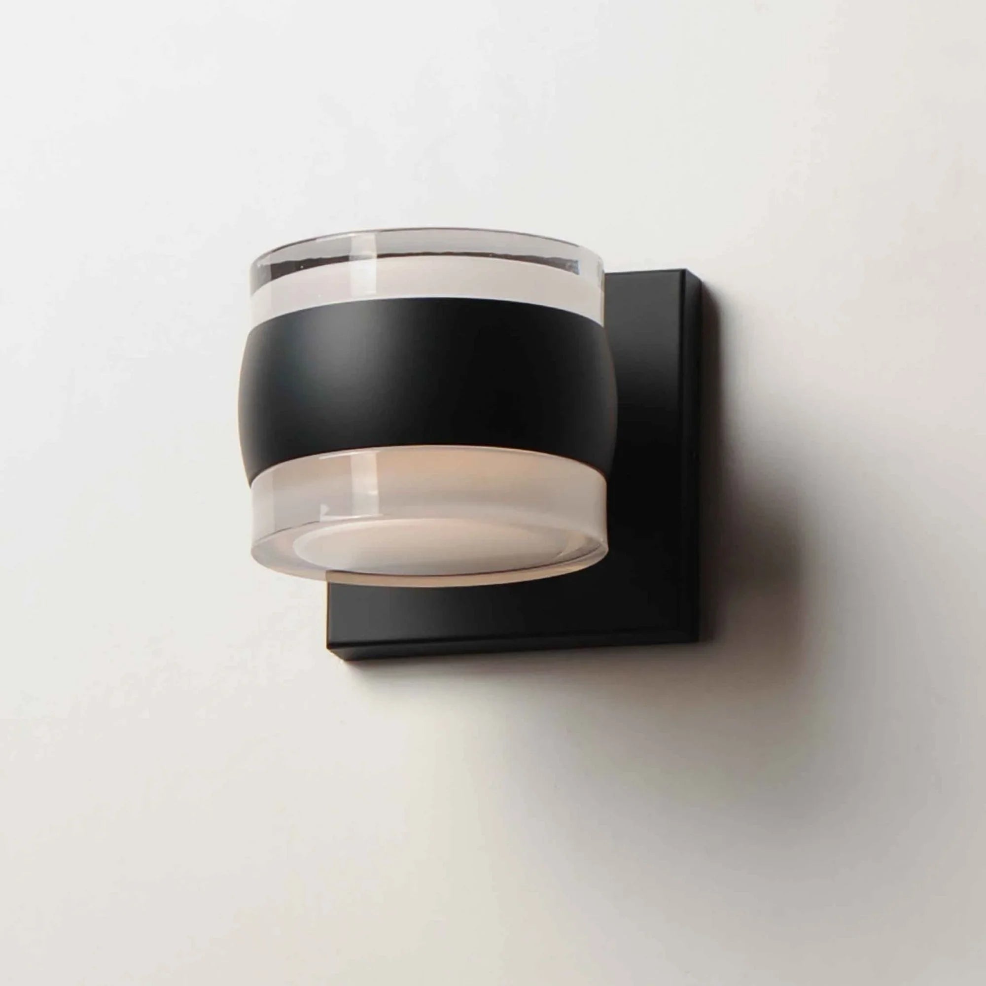 ET2 Lighting - Modular 5" Can 2-Light LED Outdoor Wall Sconce, Black Finish | Bees Lighting