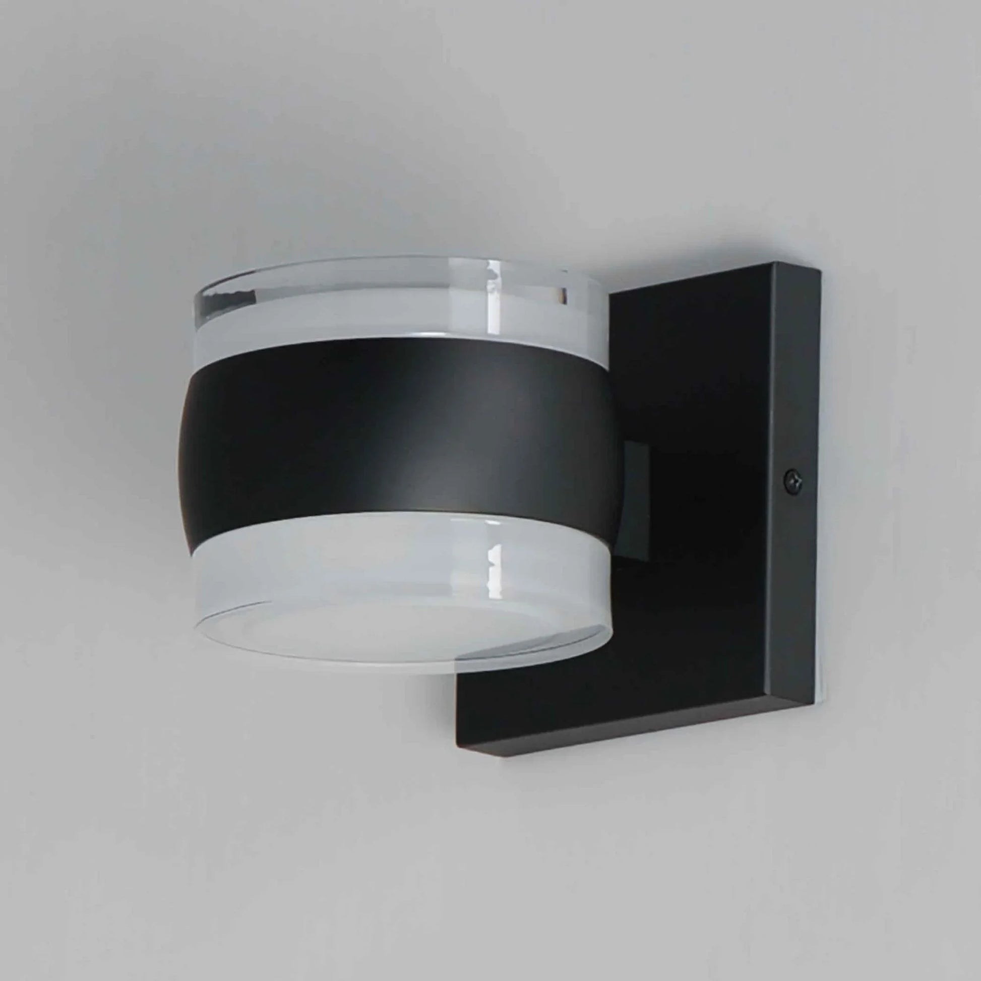 ET2 Lighting - Modular 5" Can 2-Light LED Outdoor Wall Sconce, Black Finish | Bees Lighting