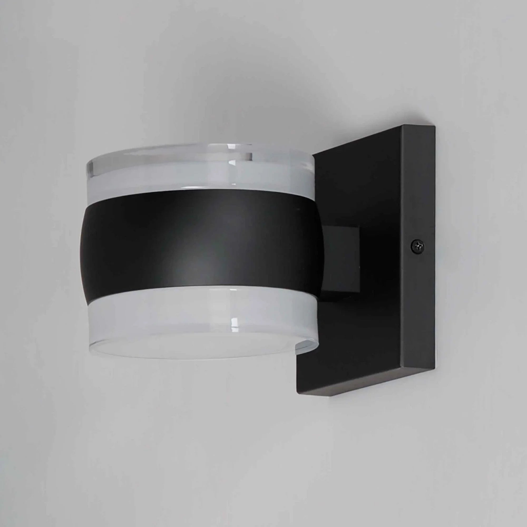 ET2 Lighting - Modular 5" Can 2-Light LED Outdoor Wall Sconce, Black Finish | Bees Lighting