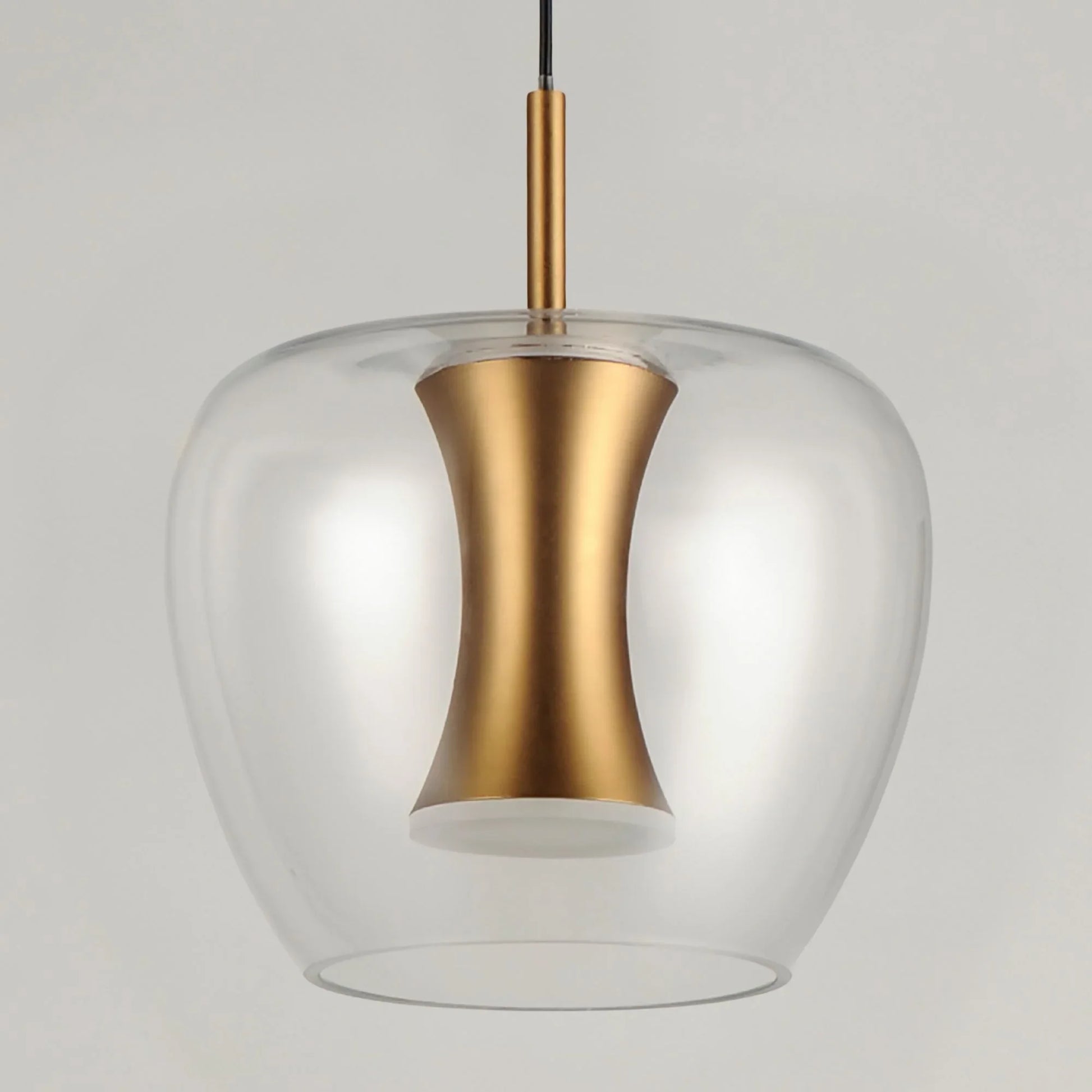 ET2 Lighting - Newton 10" LED Mini Pendant, Black & Gold Finish | Bees Lighting