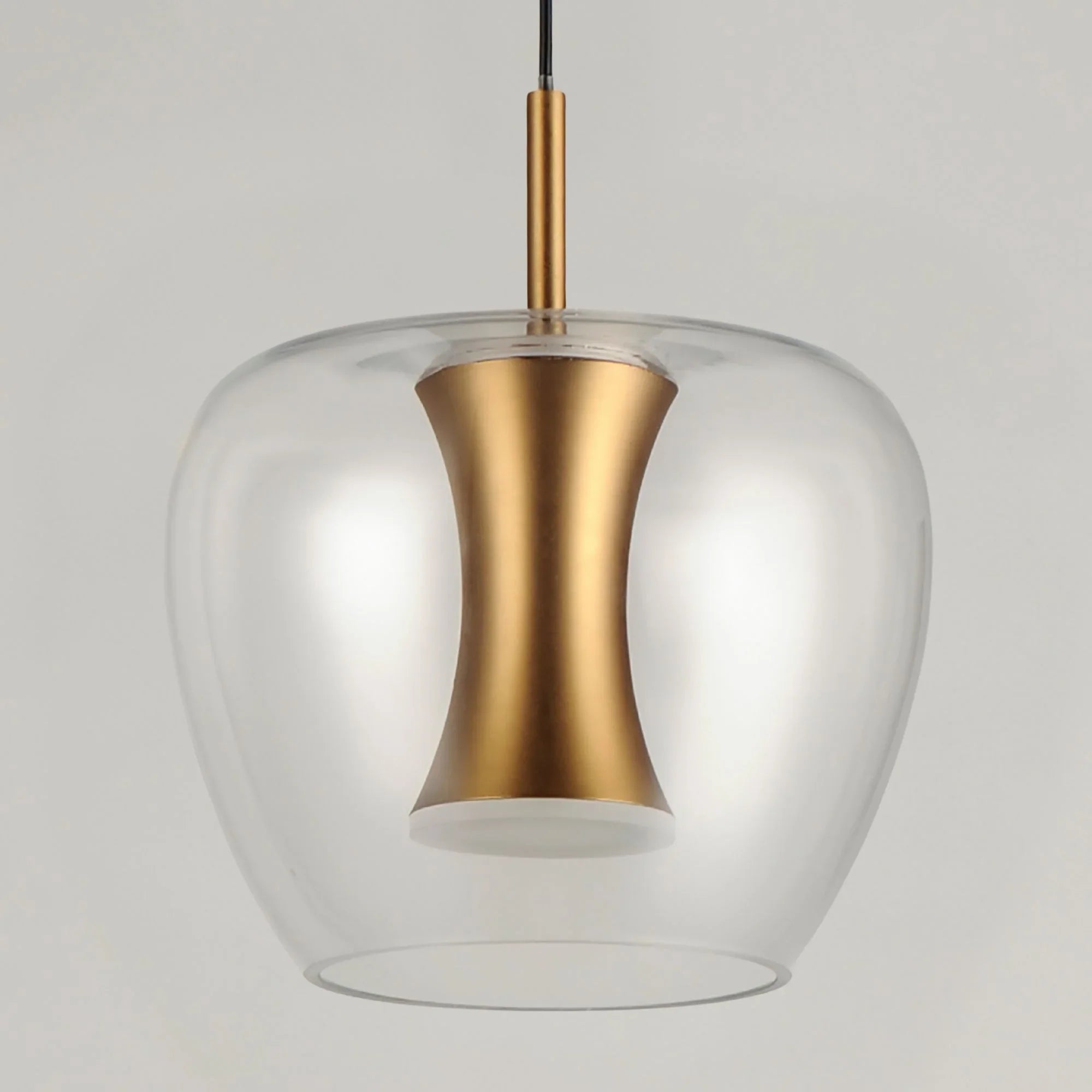 ET2 Lighting - Newton 10" LED Mini Pendant, Black & Gold Finish | Bees Lighting