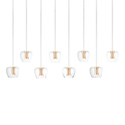 ET2 Lighting - Newton 39" 8-Light LED Linear Pendant, Black & Gold Finish | Bees Lighting