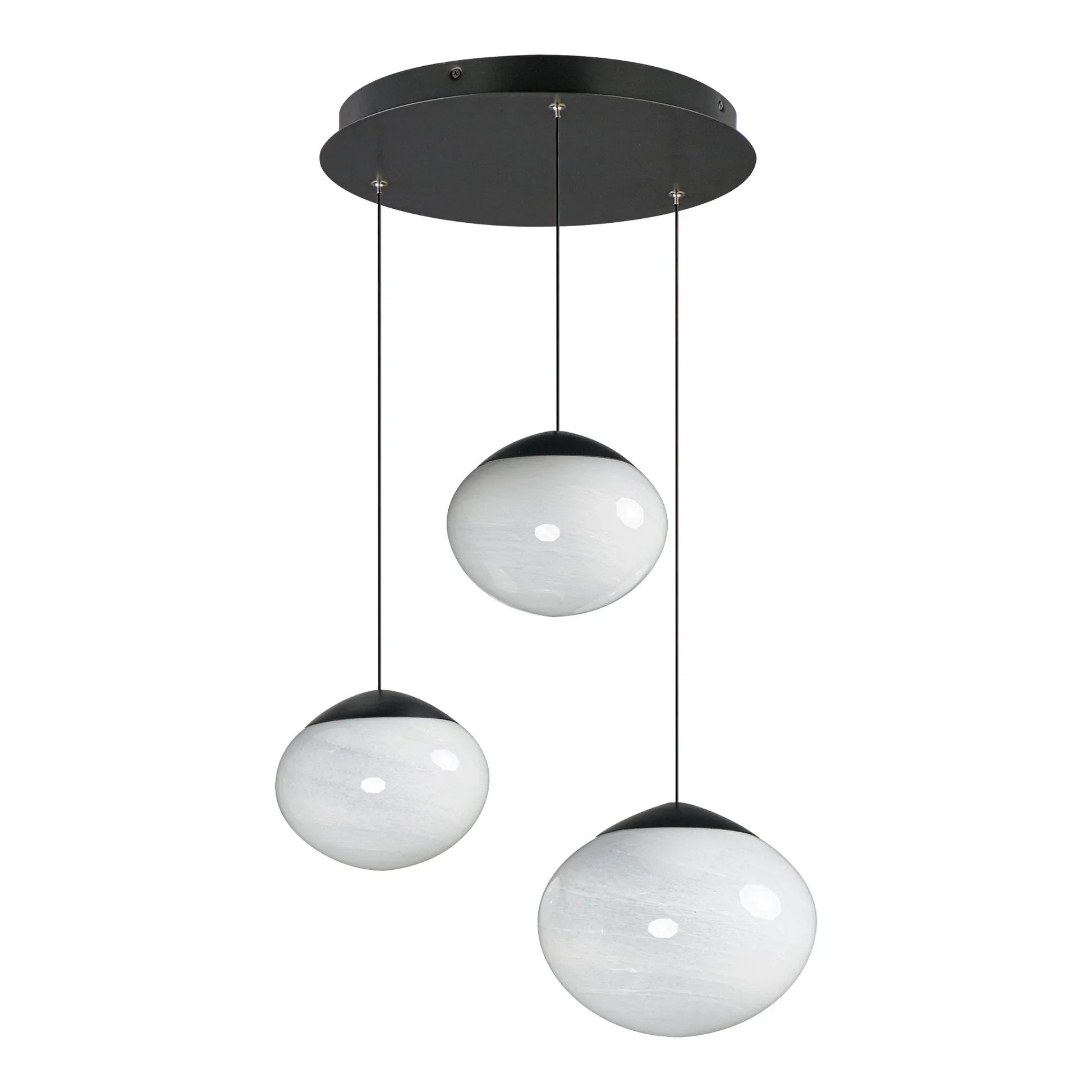 ET2 Lighting - Nimbus 21" 3-Light LED Pendant, Black Finish | Bees Lighting