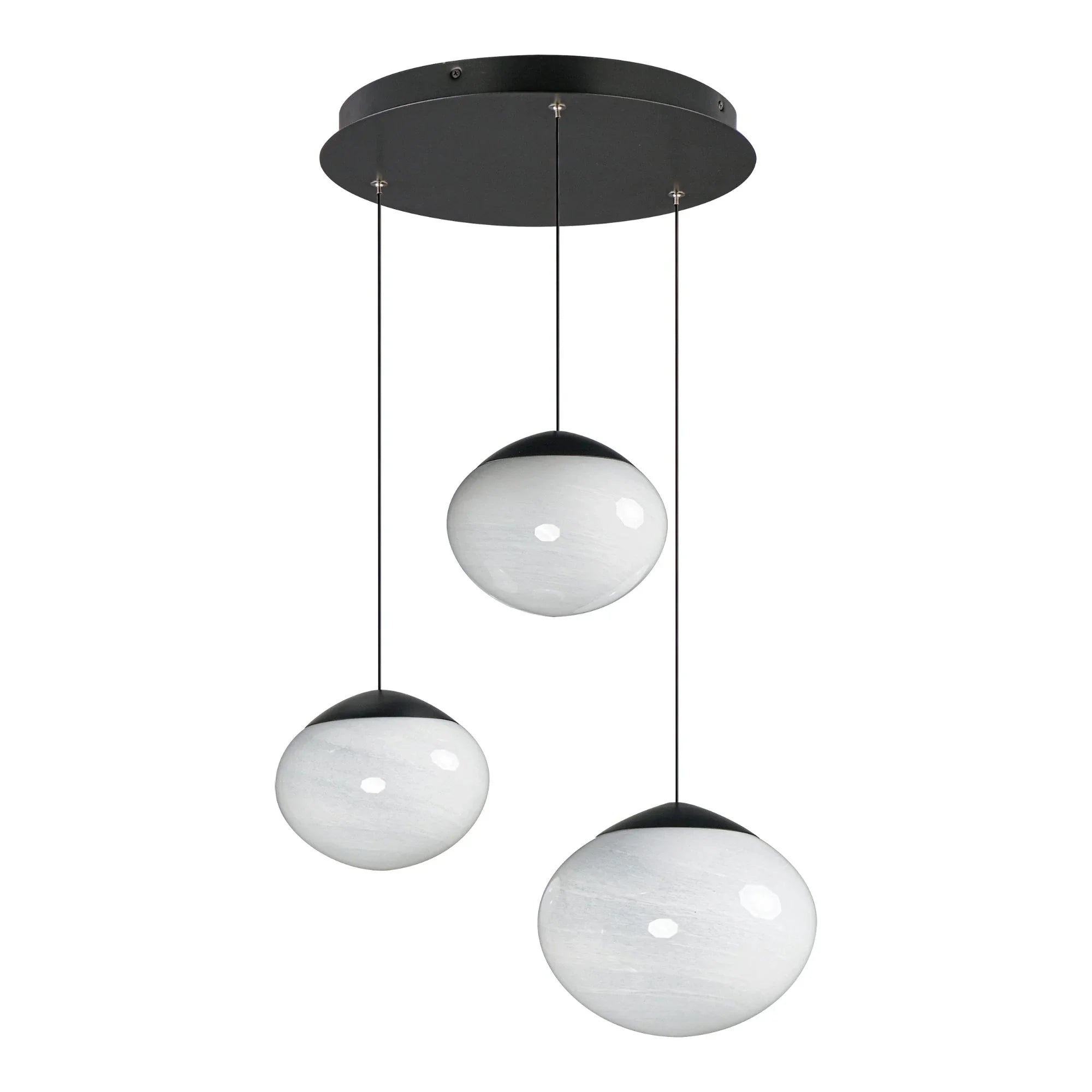 ET2 Lighting - Nimbus 21" 3-Light LED Pendant, Black Finish | Bees Lighting