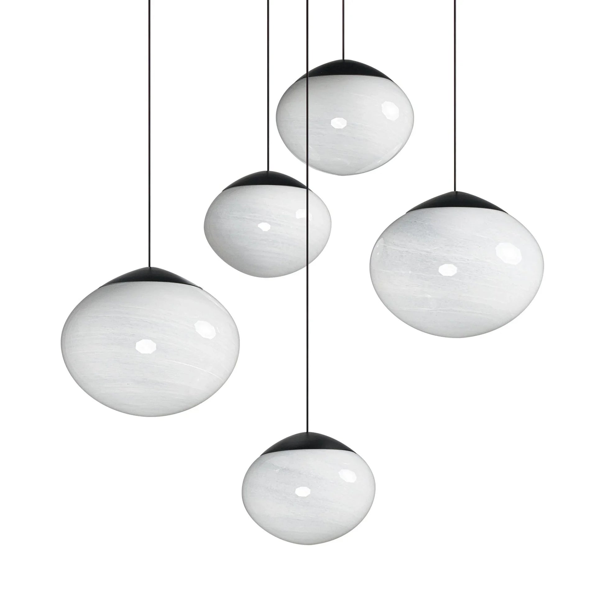 ET2 Lighting - Nimbus 26" 5-Light LED Pendant, Black Finish | Bees Lighting