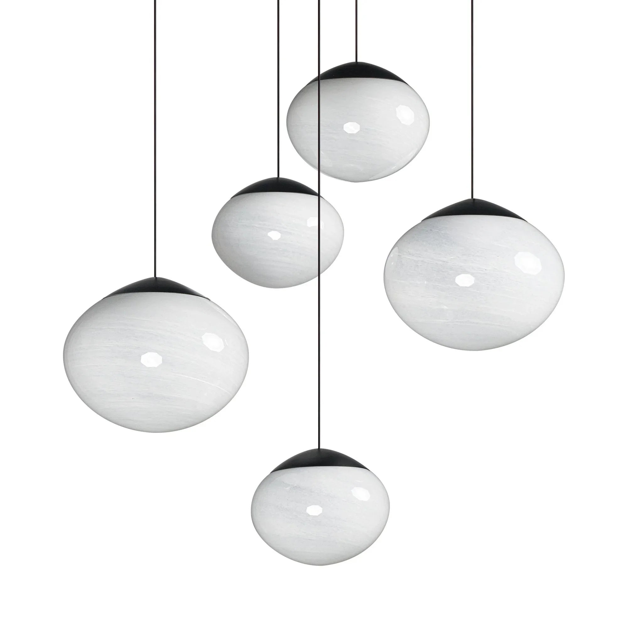 ET2 Lighting - Nimbus 26" 5-Light LED Pendant, Black Finish | Bees Lighting