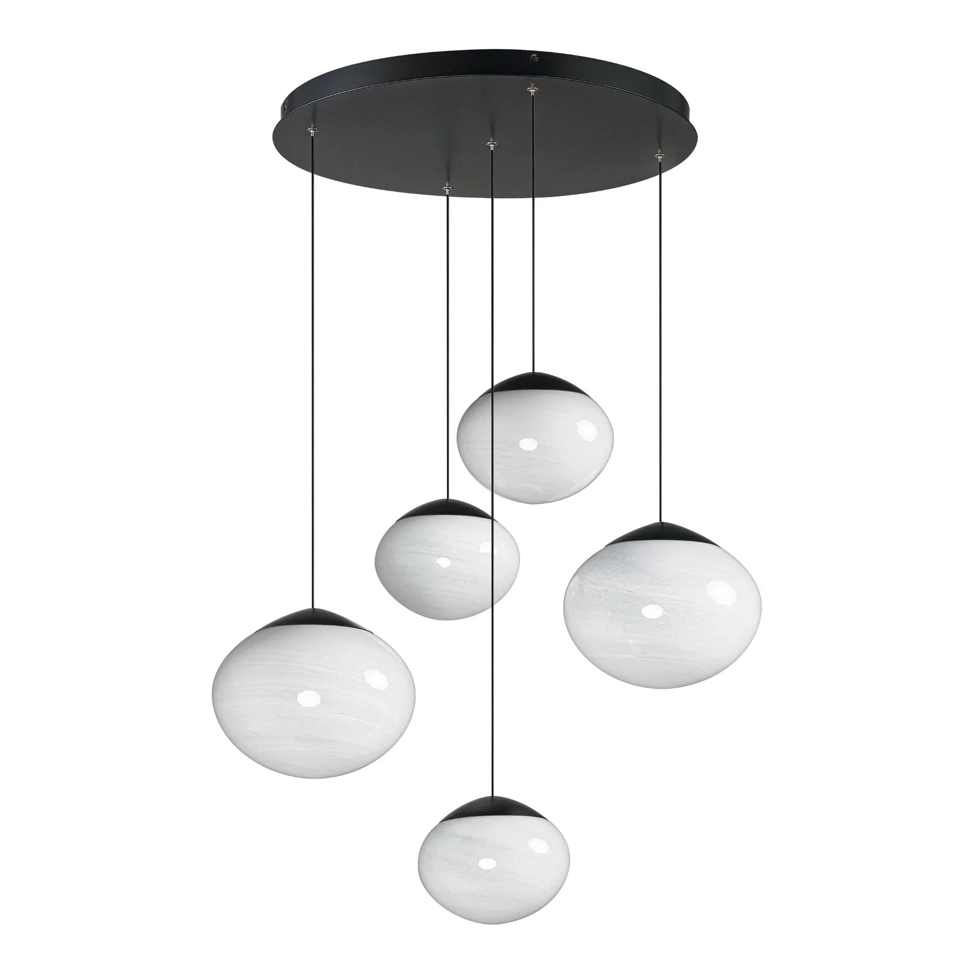 ET2 Lighting - Nimbus 26" 5-Light LED Pendant, Black Finish | Bees Lighting