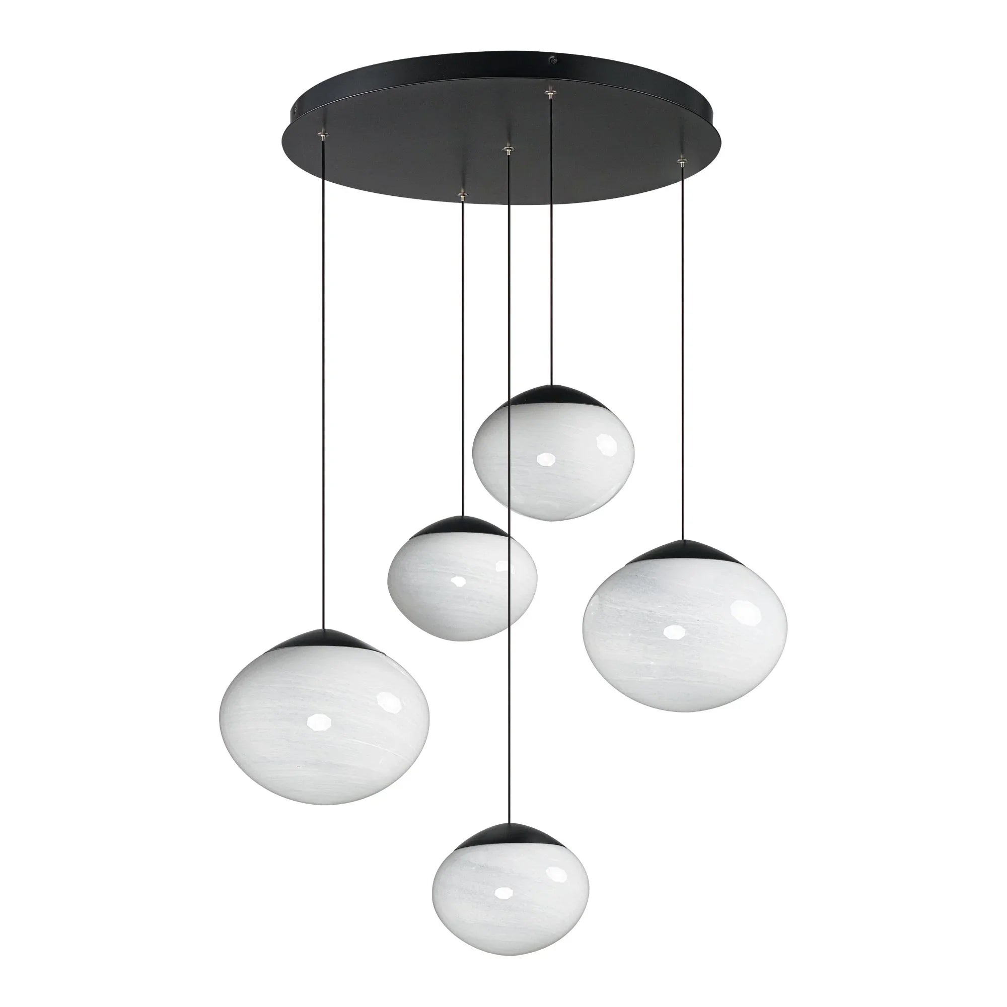 ET2 Lighting - Nimbus 26" 5-Light LED Pendant, Black Finish | Bees Lighting