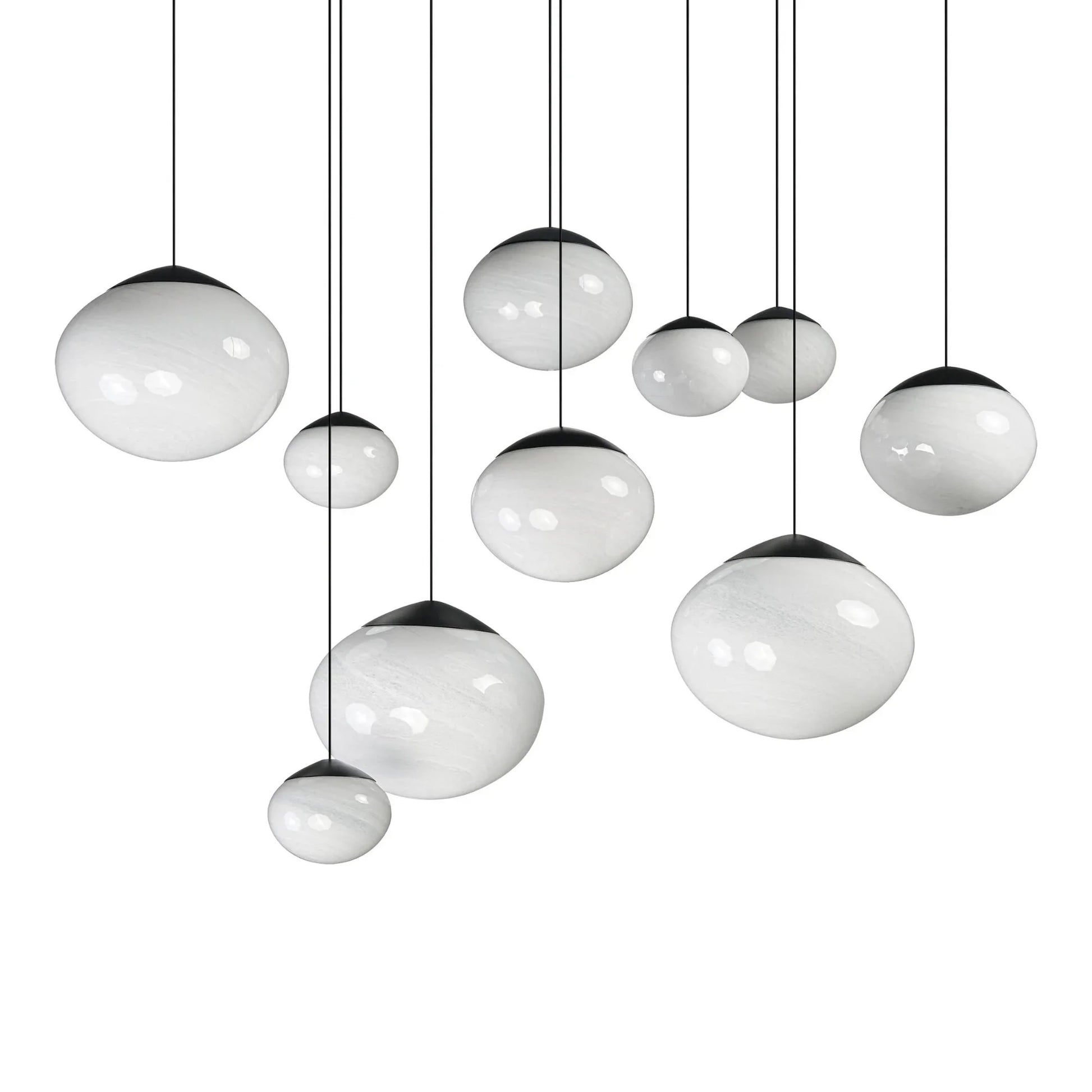 ET2 Lighting - Nimbus 39" 10-Light LED Pendant, Black Finish | Bees Lighting