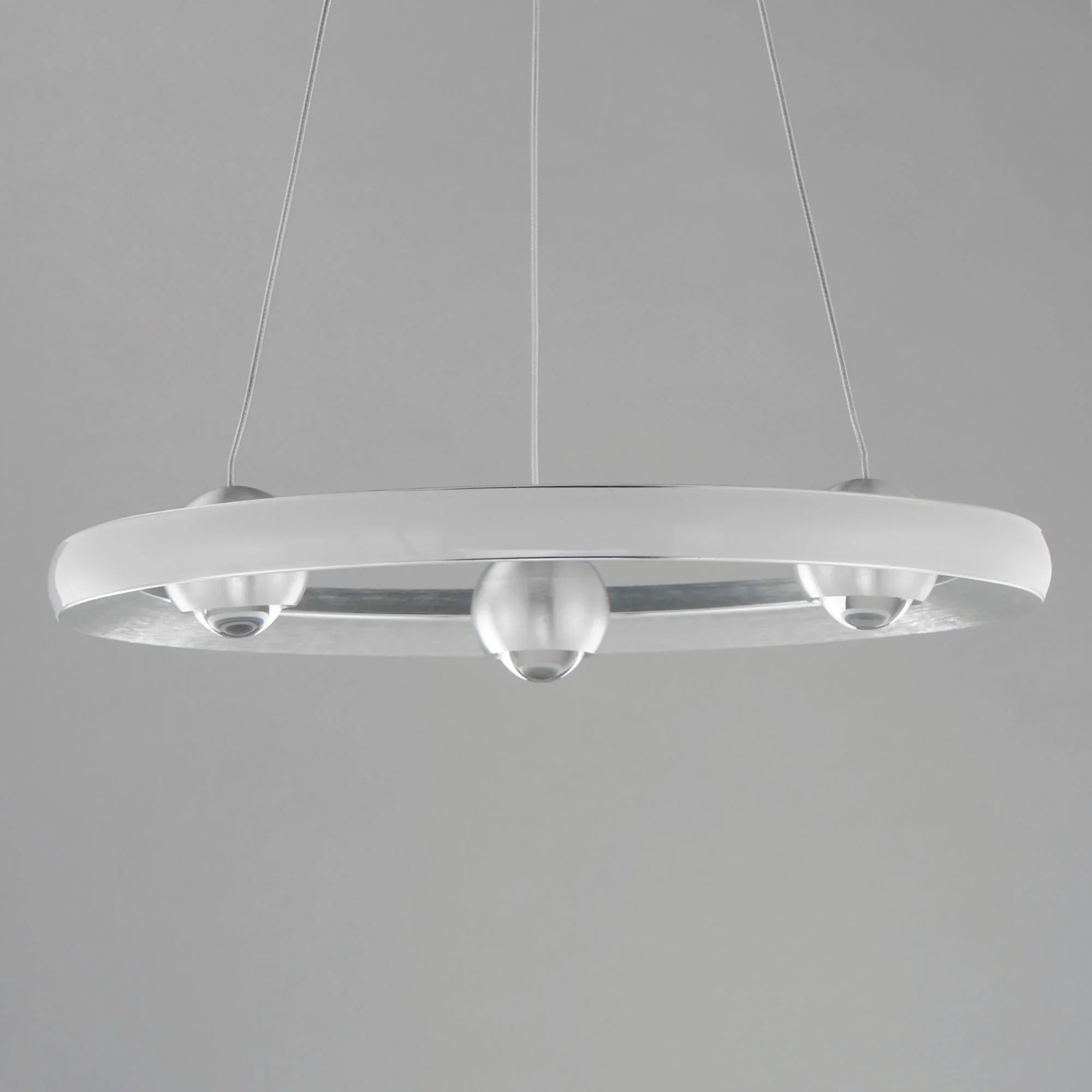 Nodes 18" LED Pendant, Brushed Aluminum Finish