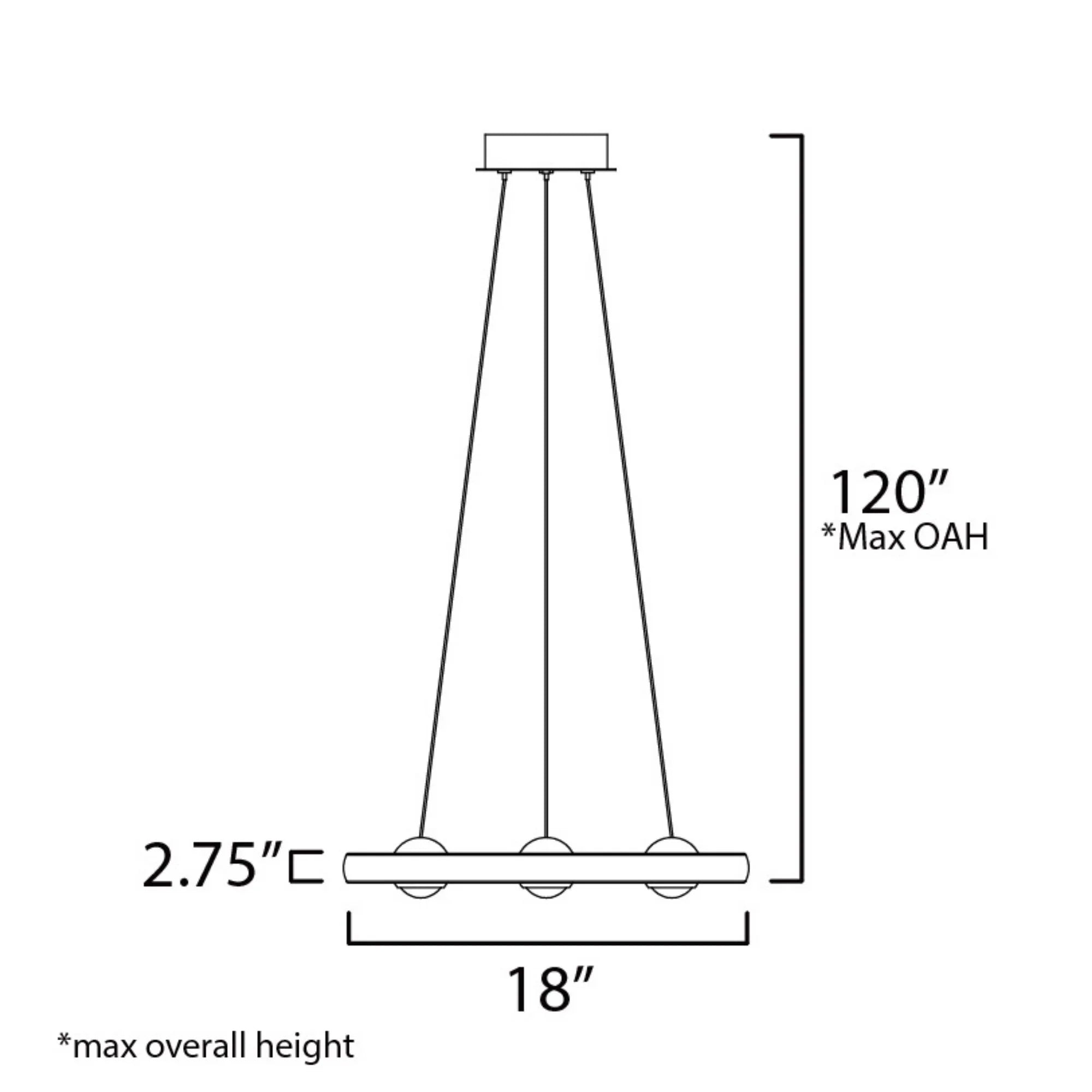 Nodes 18" LED Pendant, Brushed Aluminum Finish