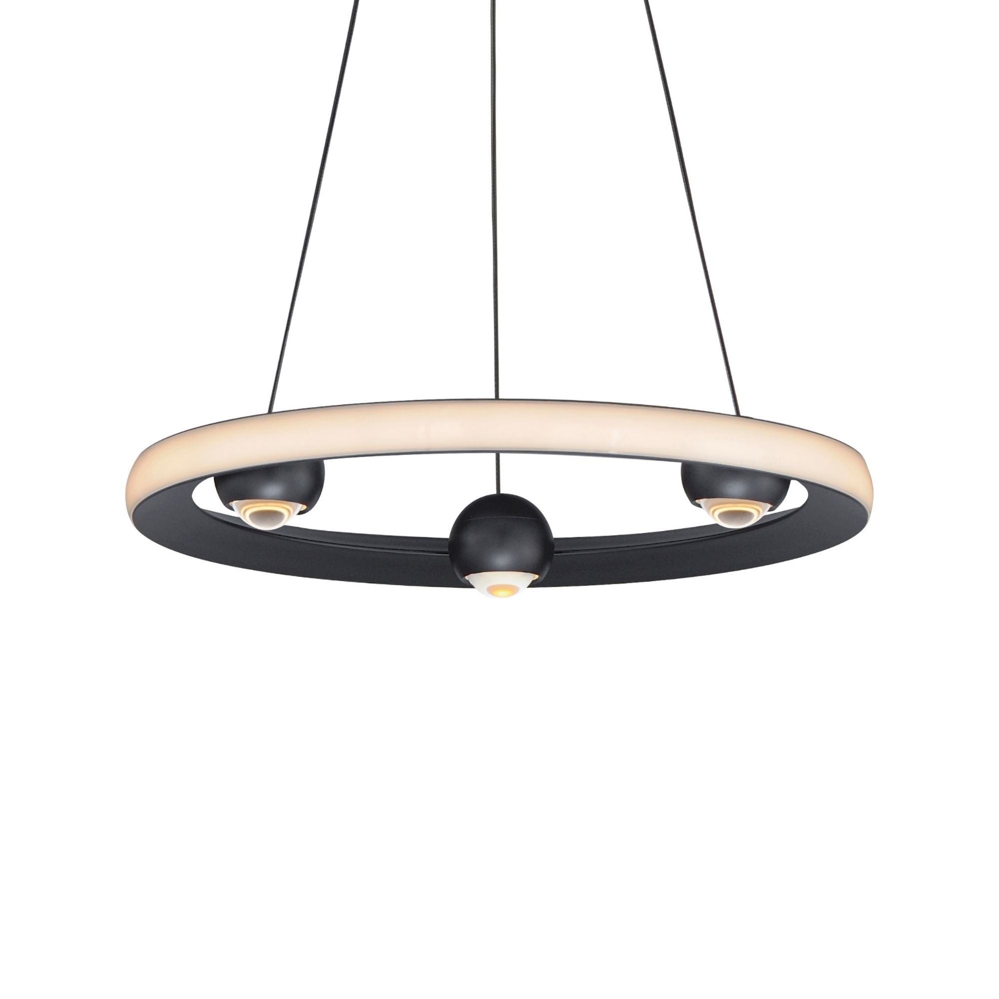 Nodes 18" LED Pendant, Black Finish