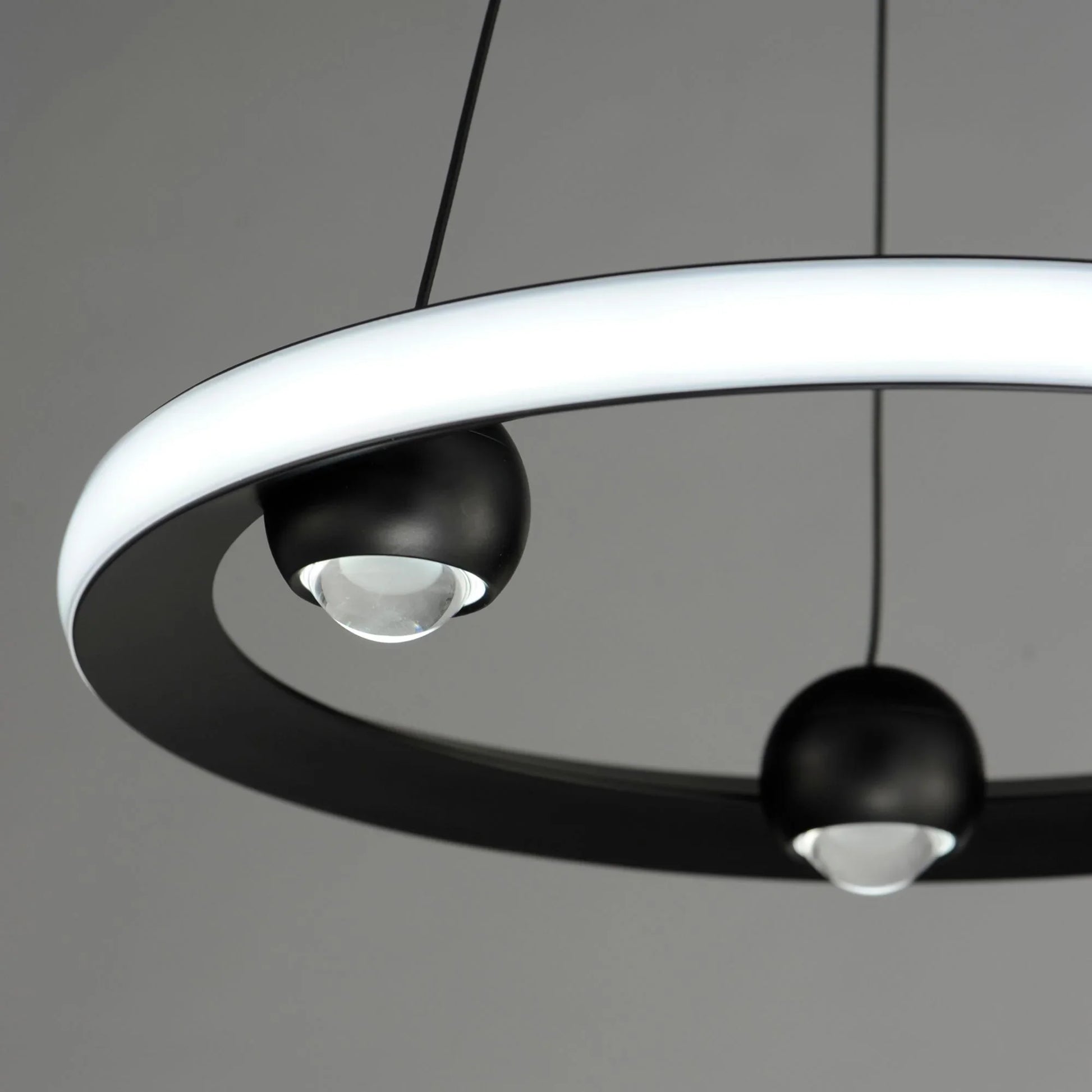ET2 Lighting - Nodes 18" LED Pendant, Black Finish | Bees Lighting