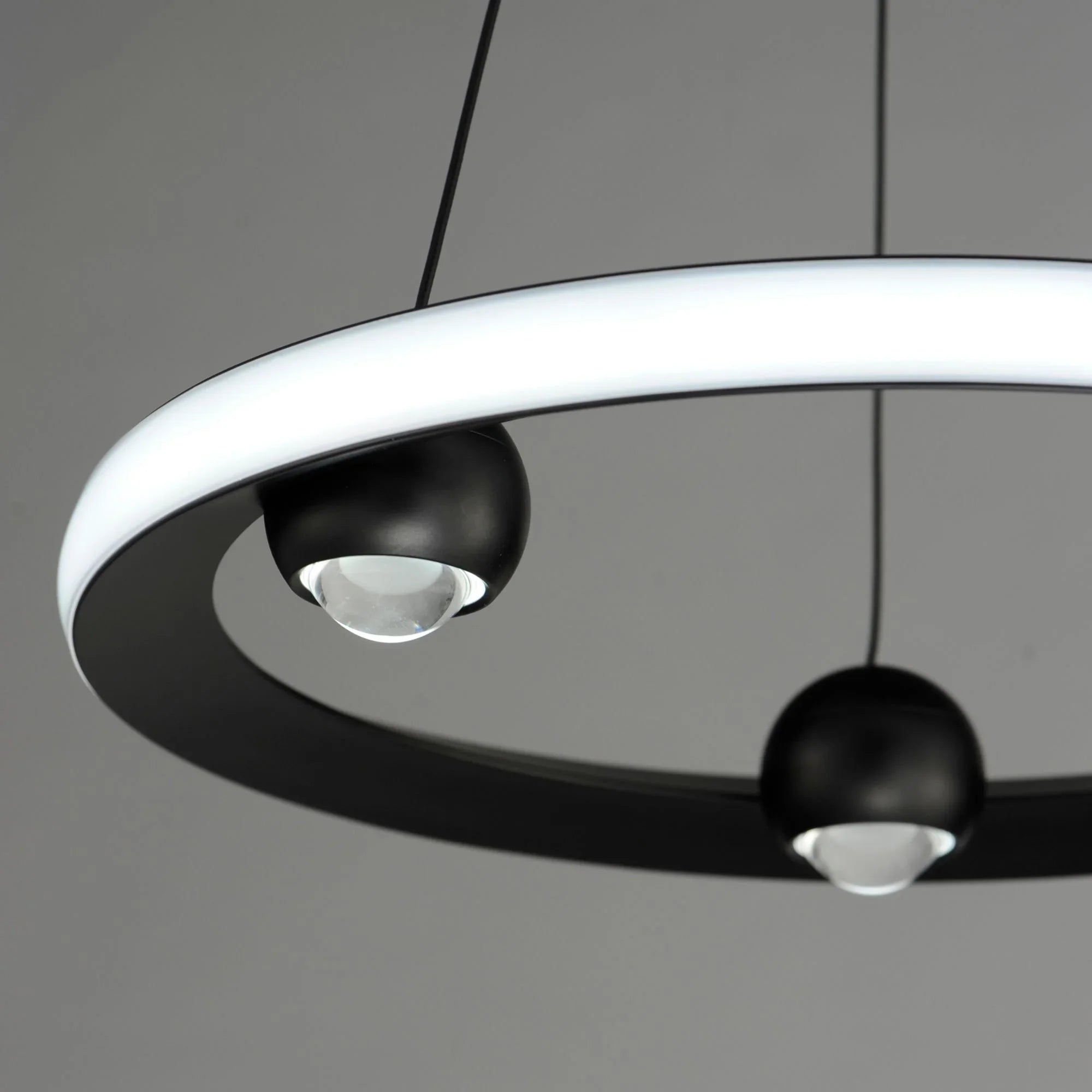 ET2 Lighting - Nodes 18" LED Pendant, Black Finish | Bees Lighting