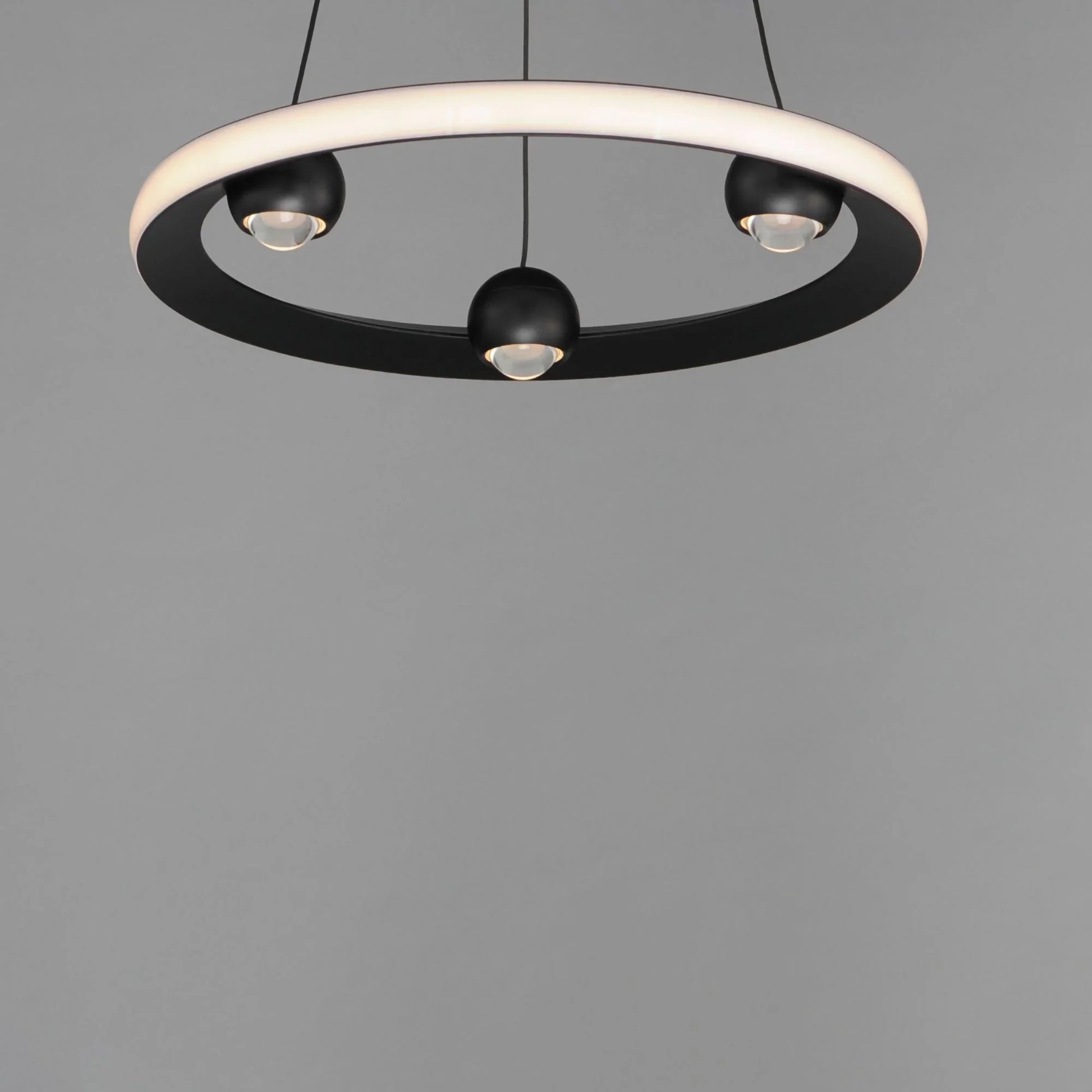 ET2 Lighting - Nodes 18" LED Pendant, Black Finish | Bees Lighting