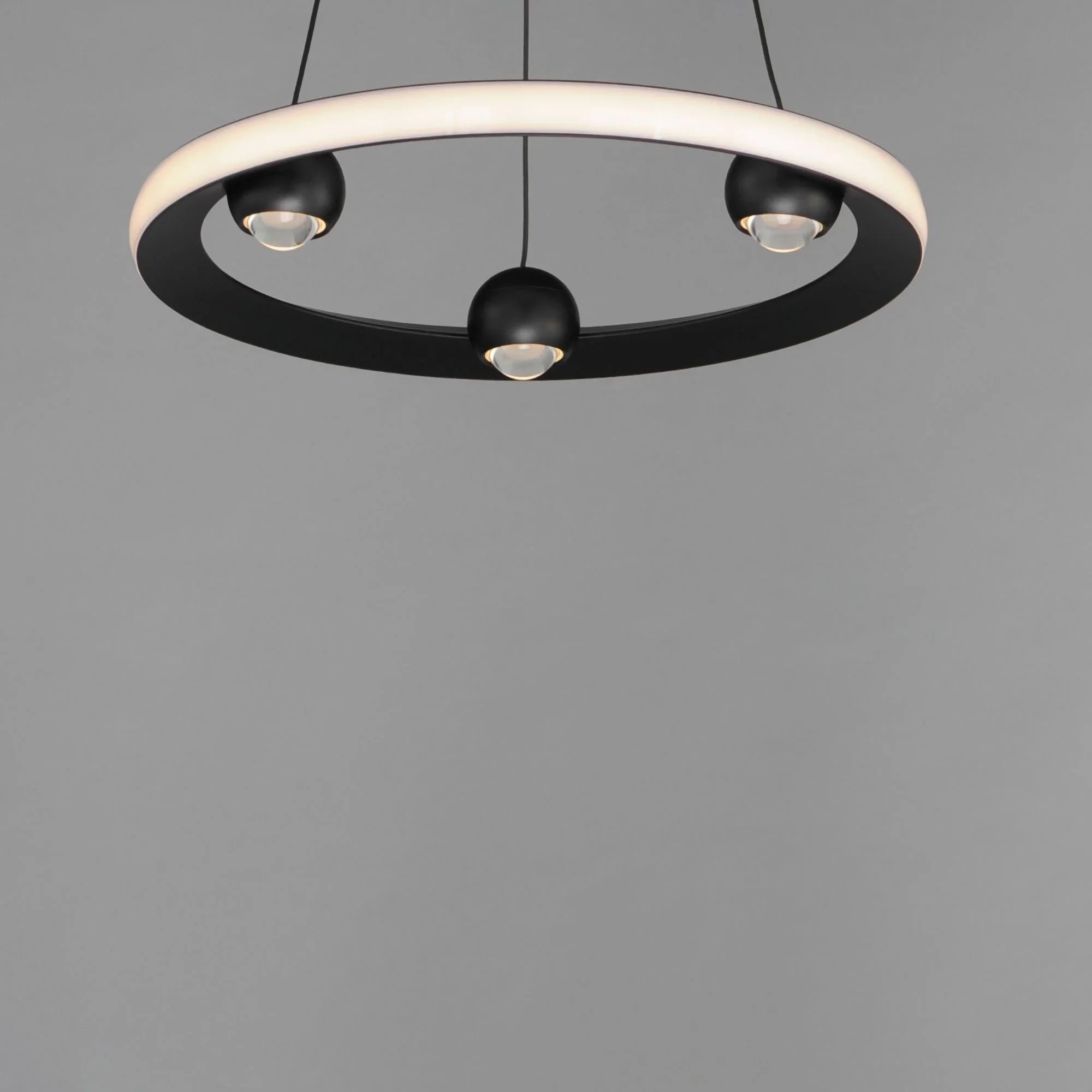 ET2 Lighting - Nodes 18" LED Pendant, Black Finish | Bees Lighting