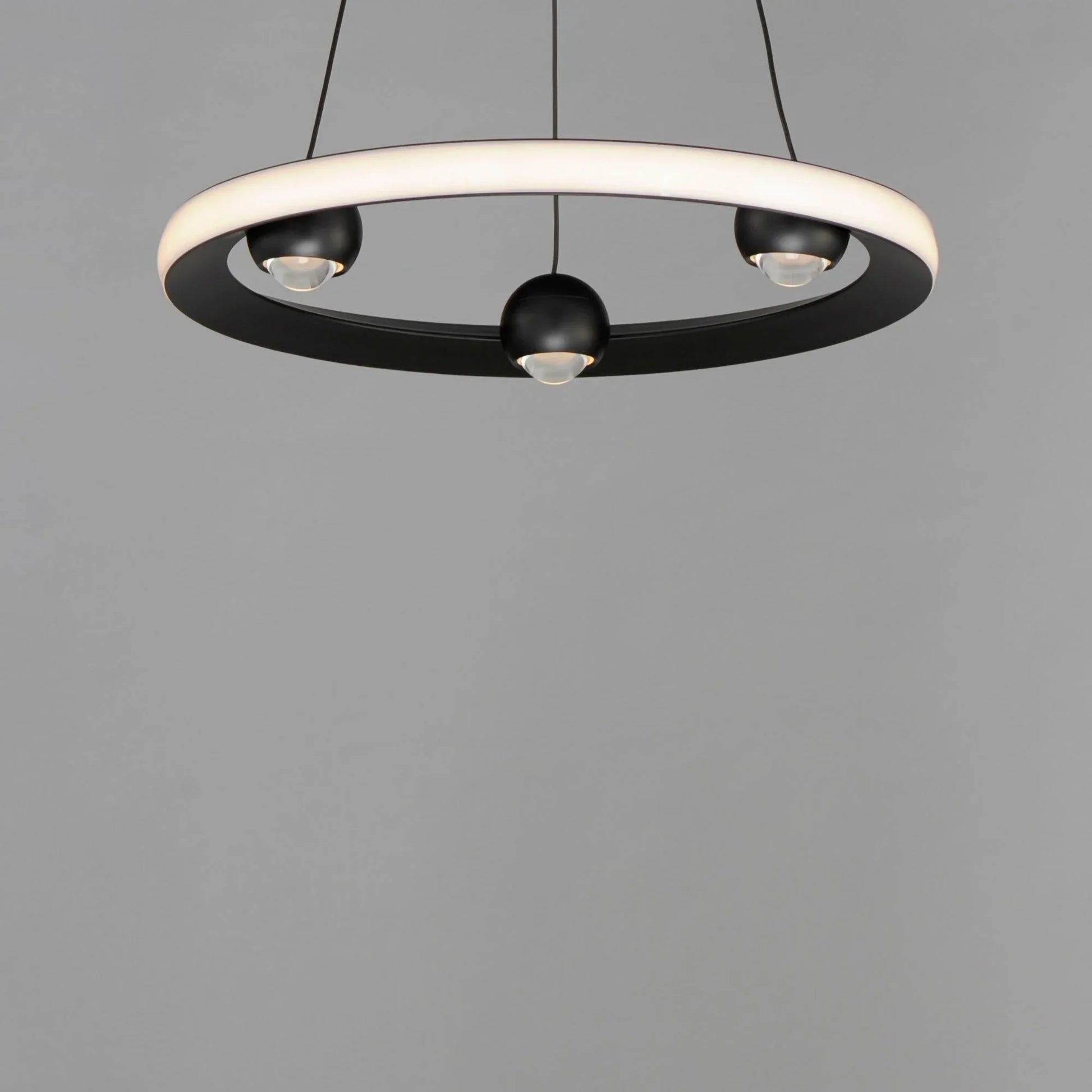 ET2 Lighting - Nodes 18" LED Pendant, Black Finish | Bees Lighting