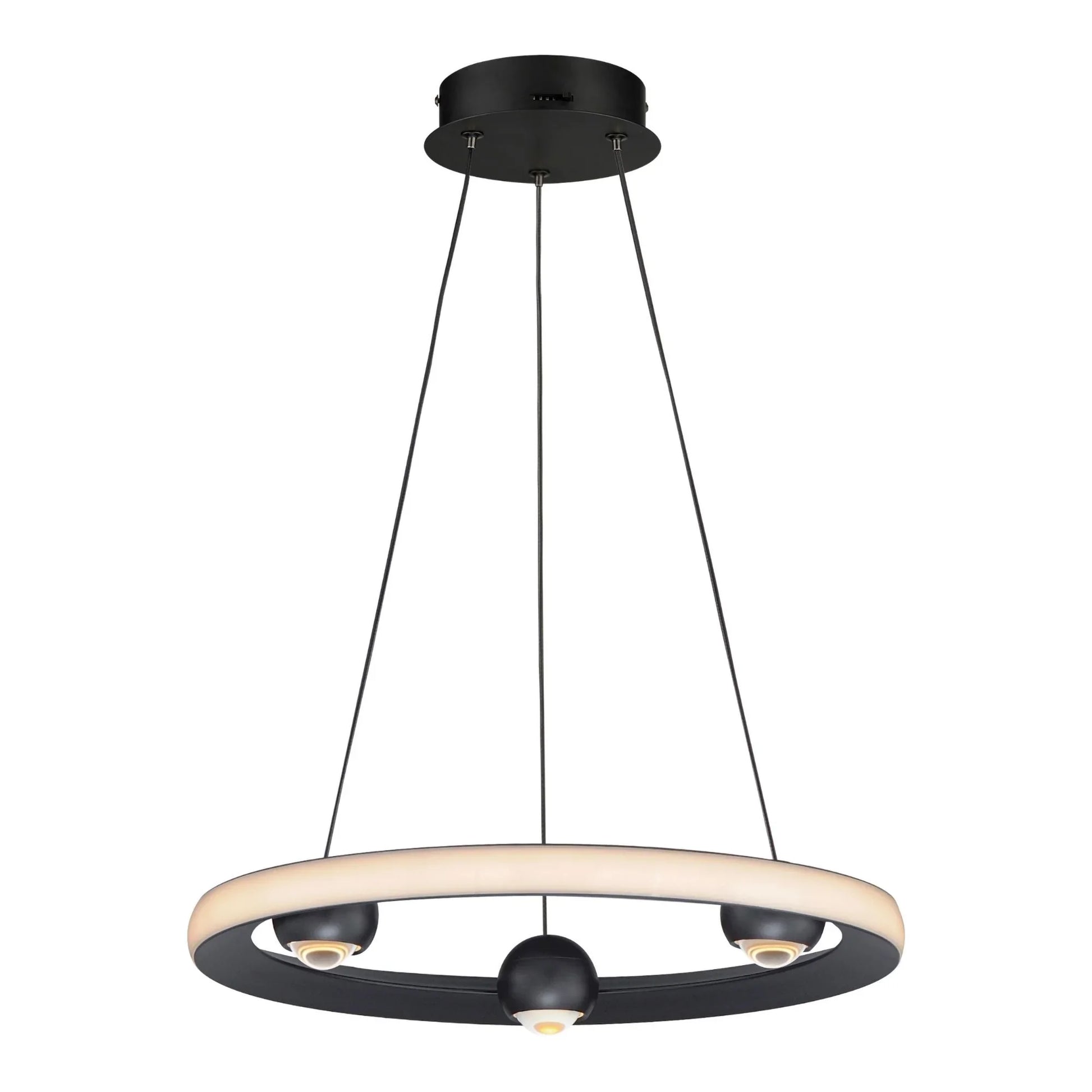 ET2 Lighting - Nodes 18" LED Pendant, Black Finish | Bees Lighting