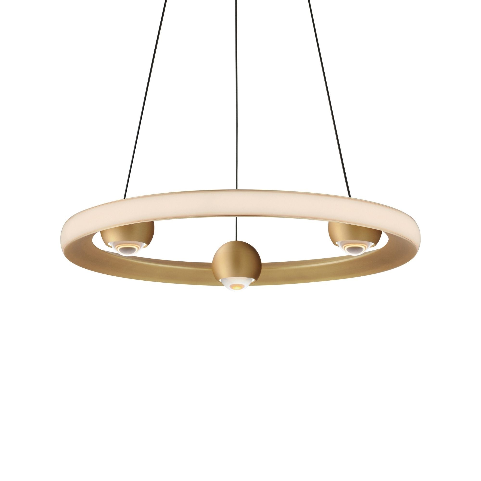 Nodes 18" LED Pendant, Gold Finish