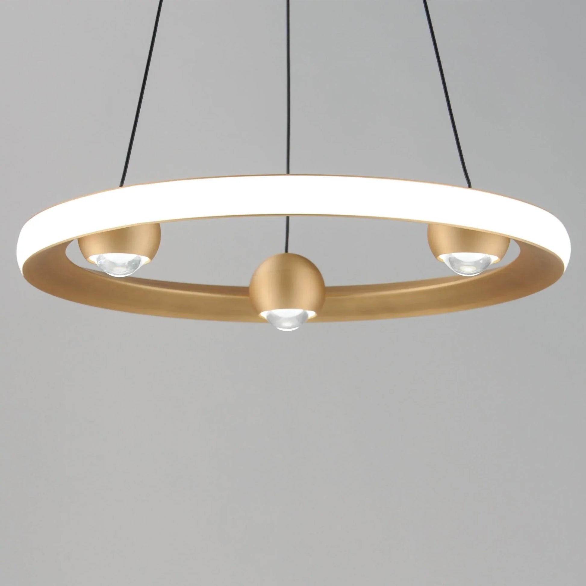 ET2 Lighting - Nodes 18" LED Pendant, Gold Finish | Bees Lighting