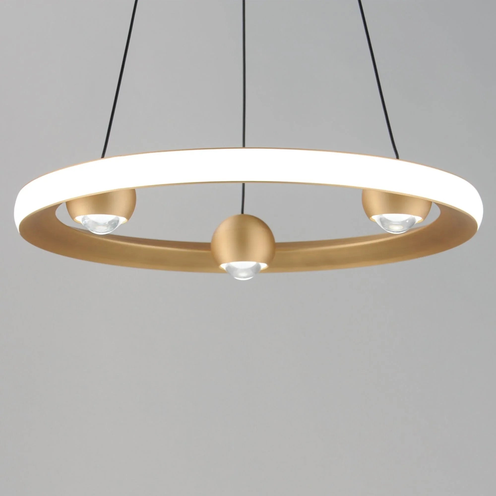 ET2 Lighting - Nodes 18" LED Pendant, Gold Finish | Bees Lighting