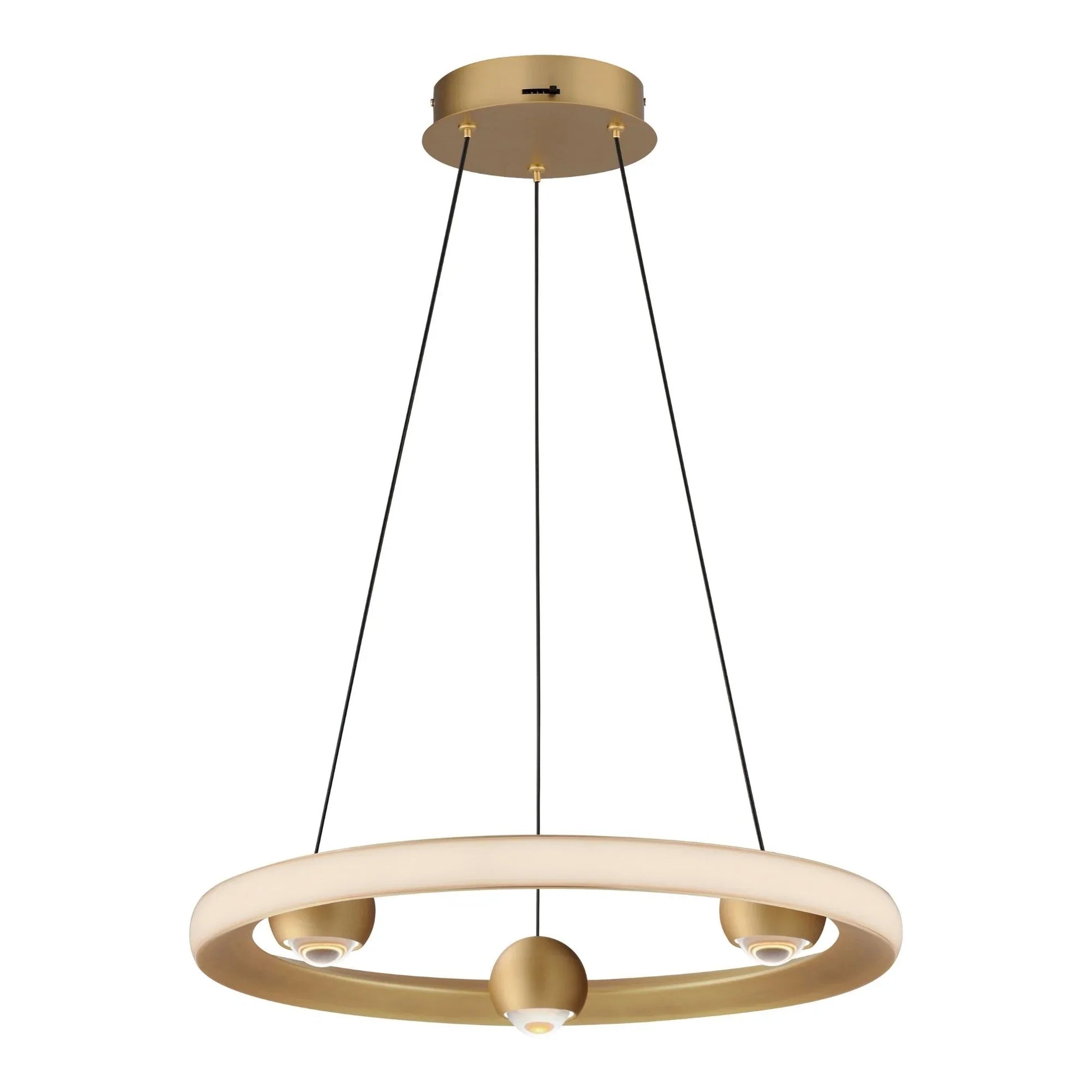 ET2 Lighting - Nodes 18" LED Pendant, Gold Finish | Bees Lighting