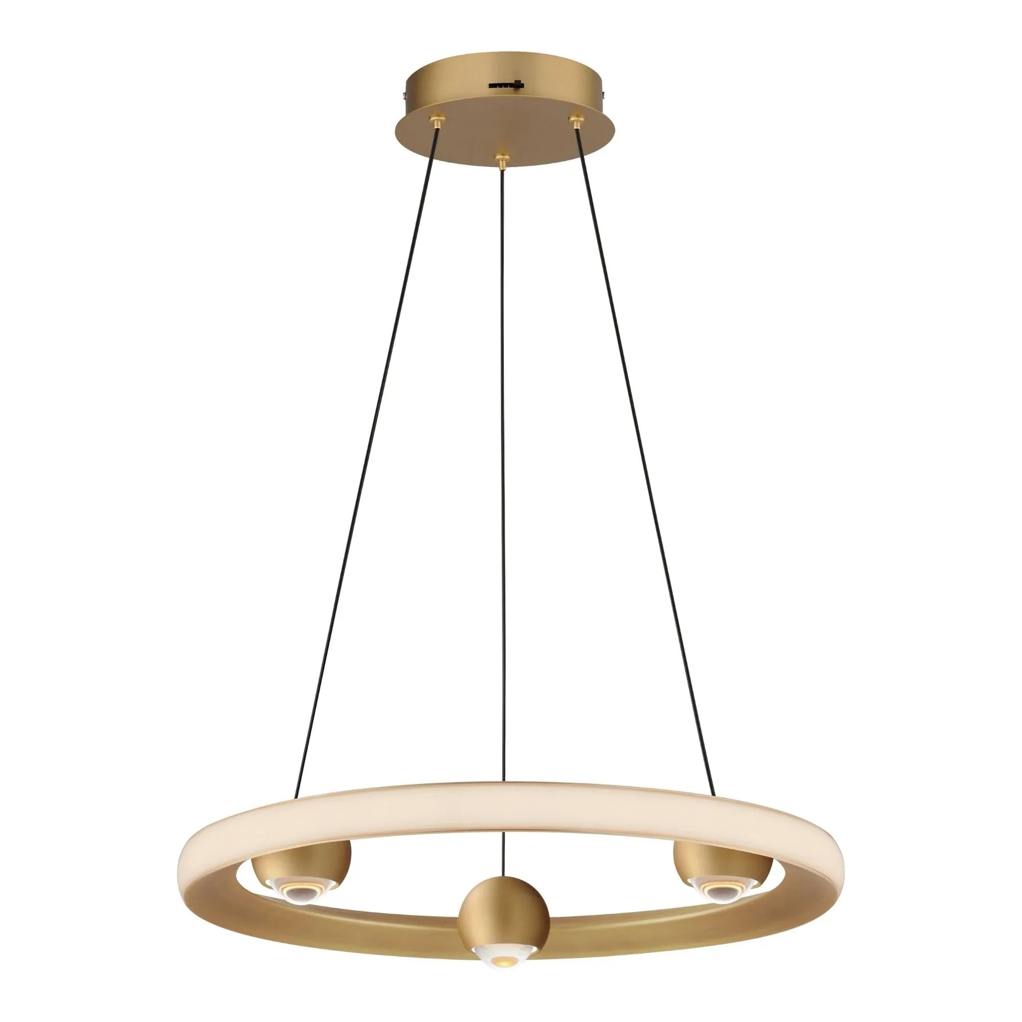 ET2 Lighting - Nodes 18" LED Pendant, Gold Finish | Bees Lighting