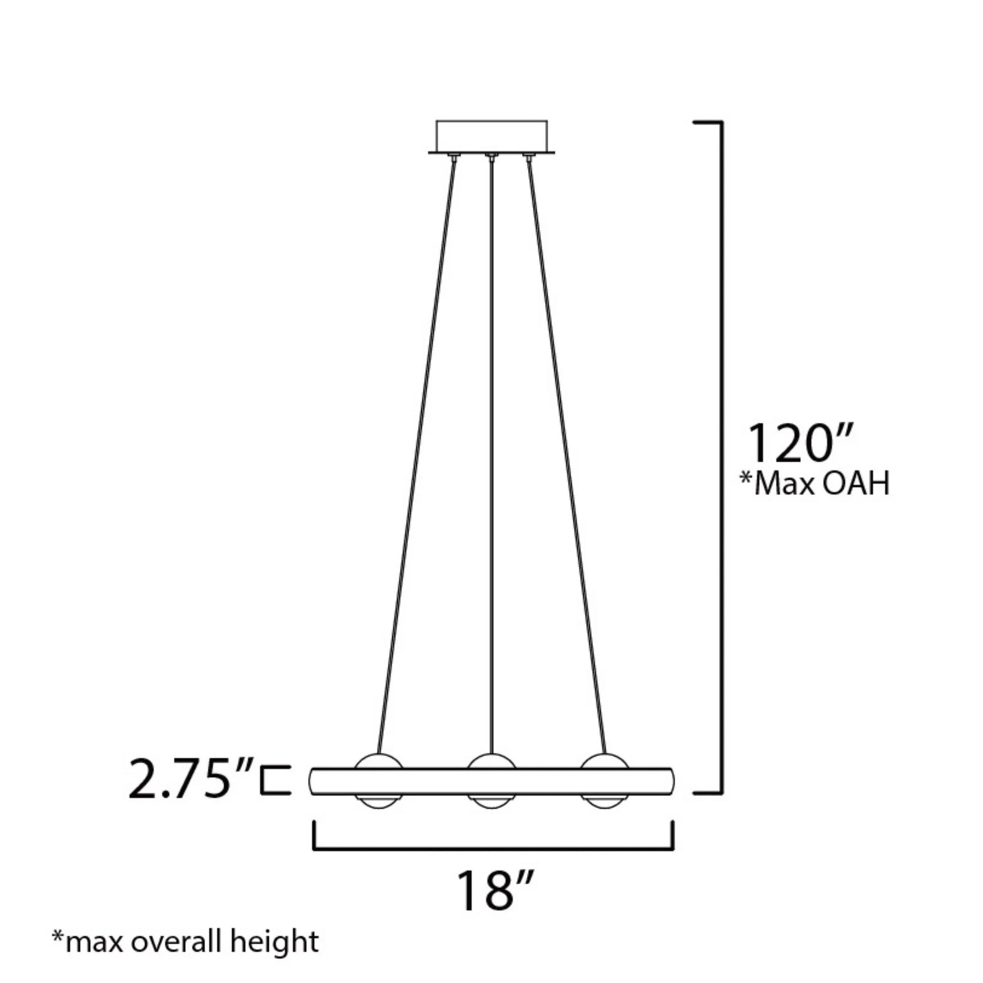 ET2 Lighting - Nodes 18" LED Pendant, Gold Finish | Bees Lighting