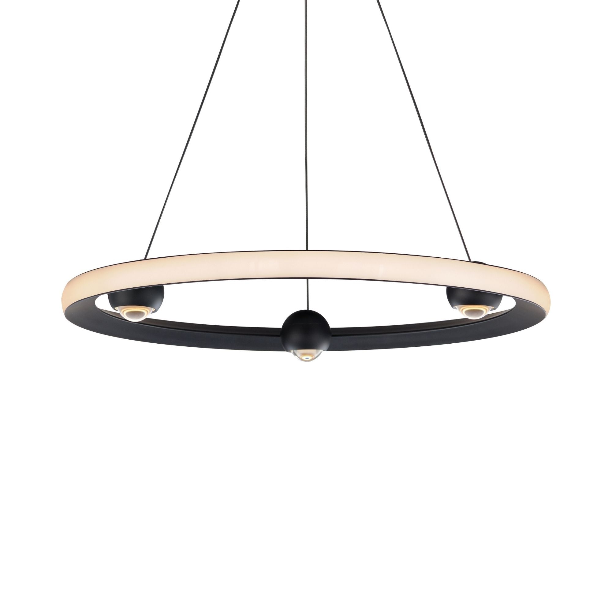 Nodes 24" LED Pendant, Black Finish