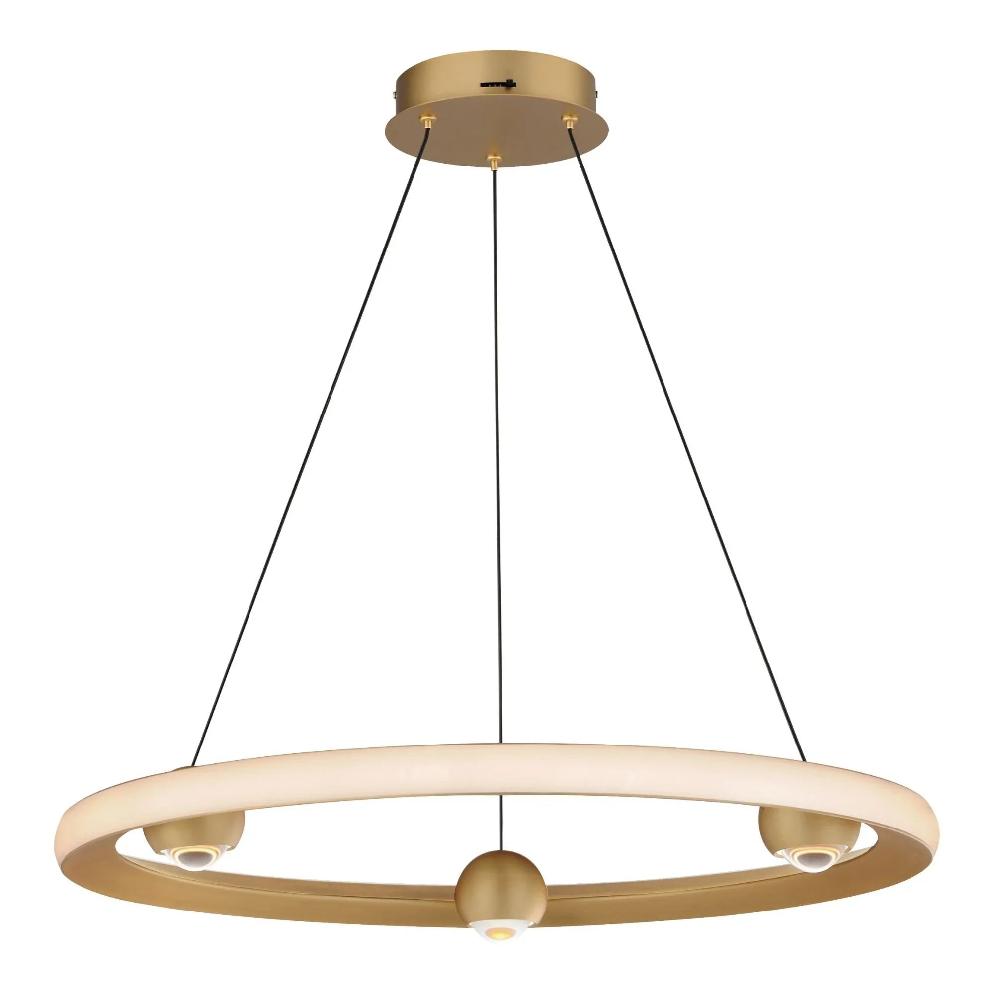 Nodes 24" LED Pendant, Gold Finish