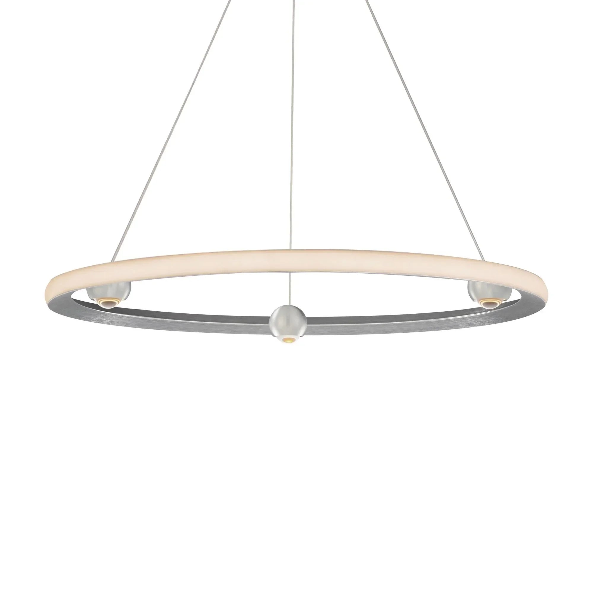Nodes 32" LED Pendant, Brushed Aluminum Finish