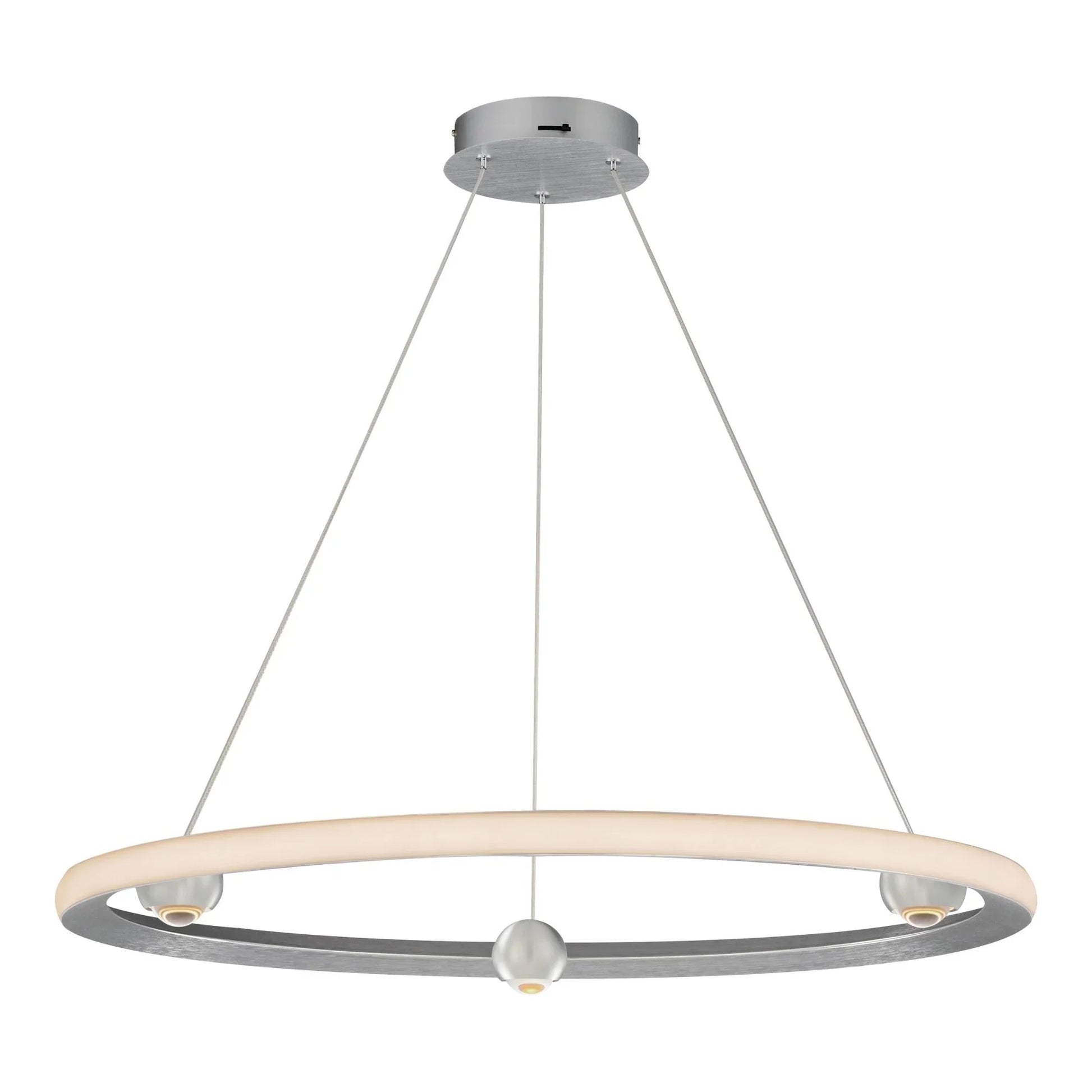 ET2 Lighting - Nodes 32" LED Pendant, Brushed Aluminum Finish | Bees Lighting