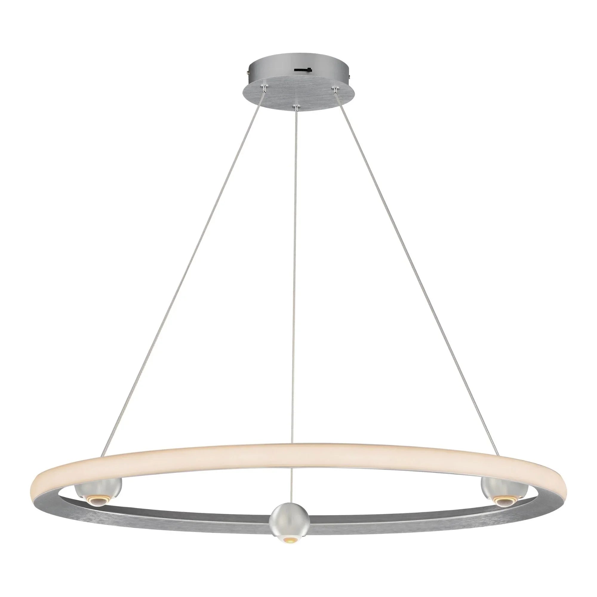 ET2 Lighting - Nodes 32" LED Pendant, Brushed Aluminum Finish | Bees Lighting