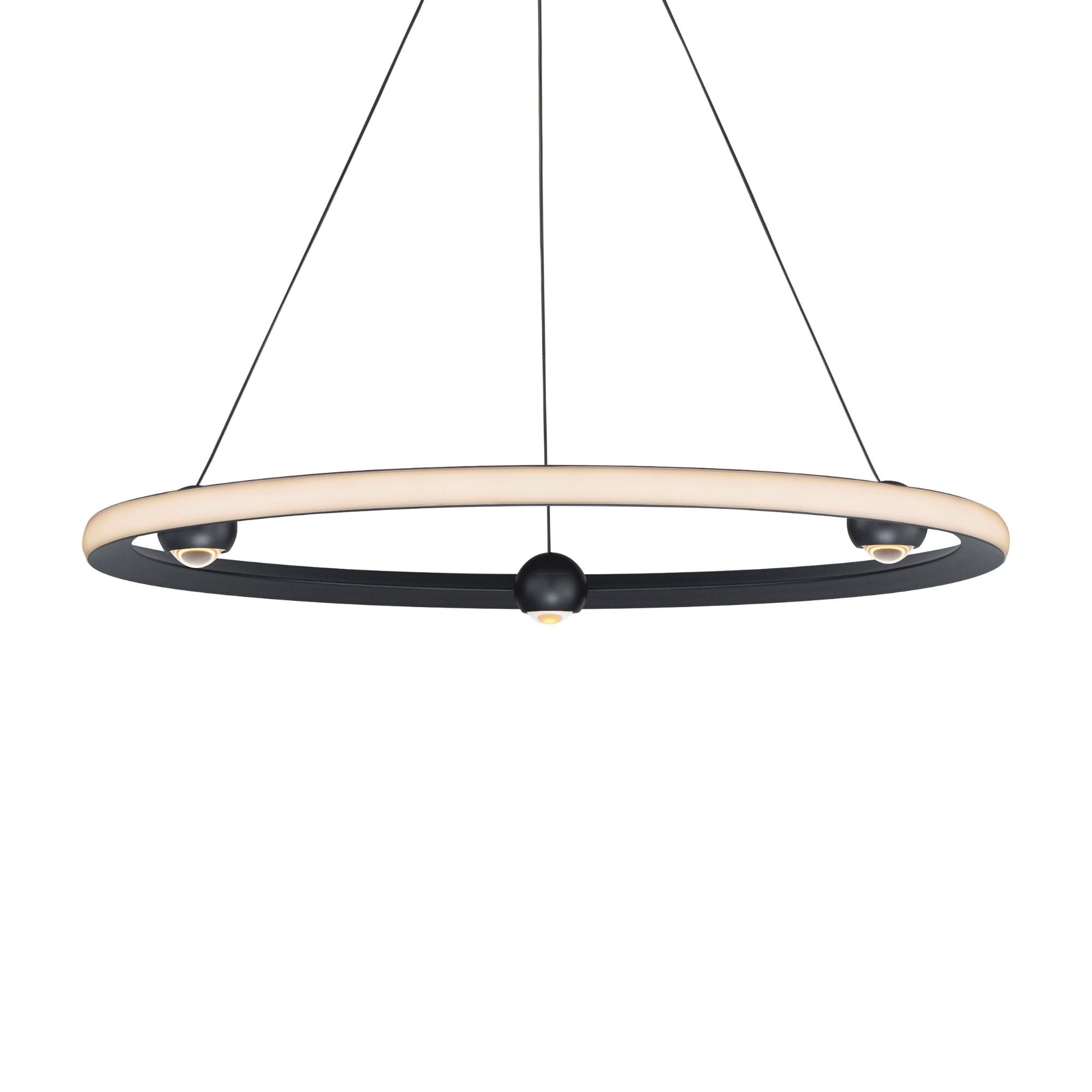 Nodes 32" LED Pendant, Black Finish