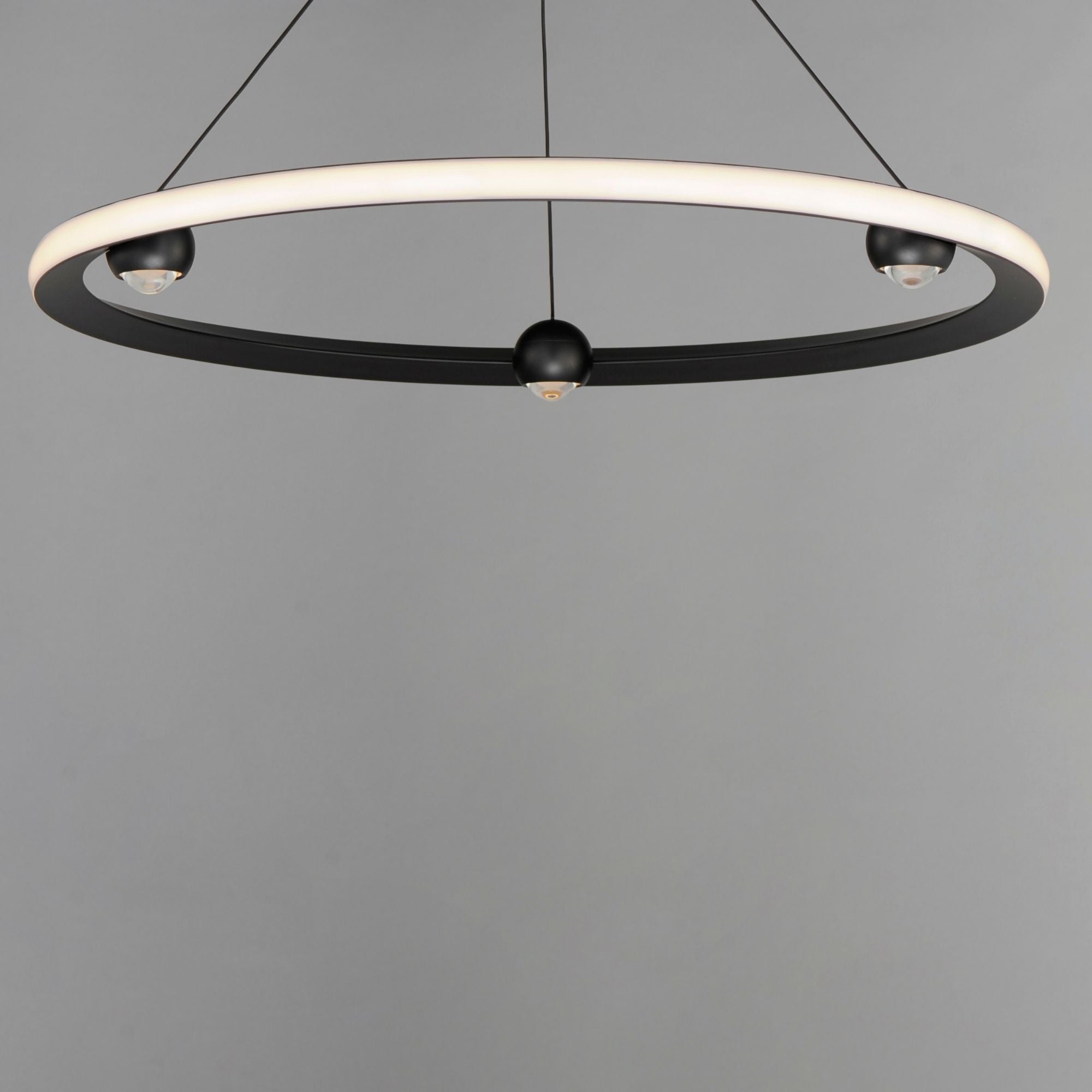 Nodes 32" LED Pendant, Black Finish